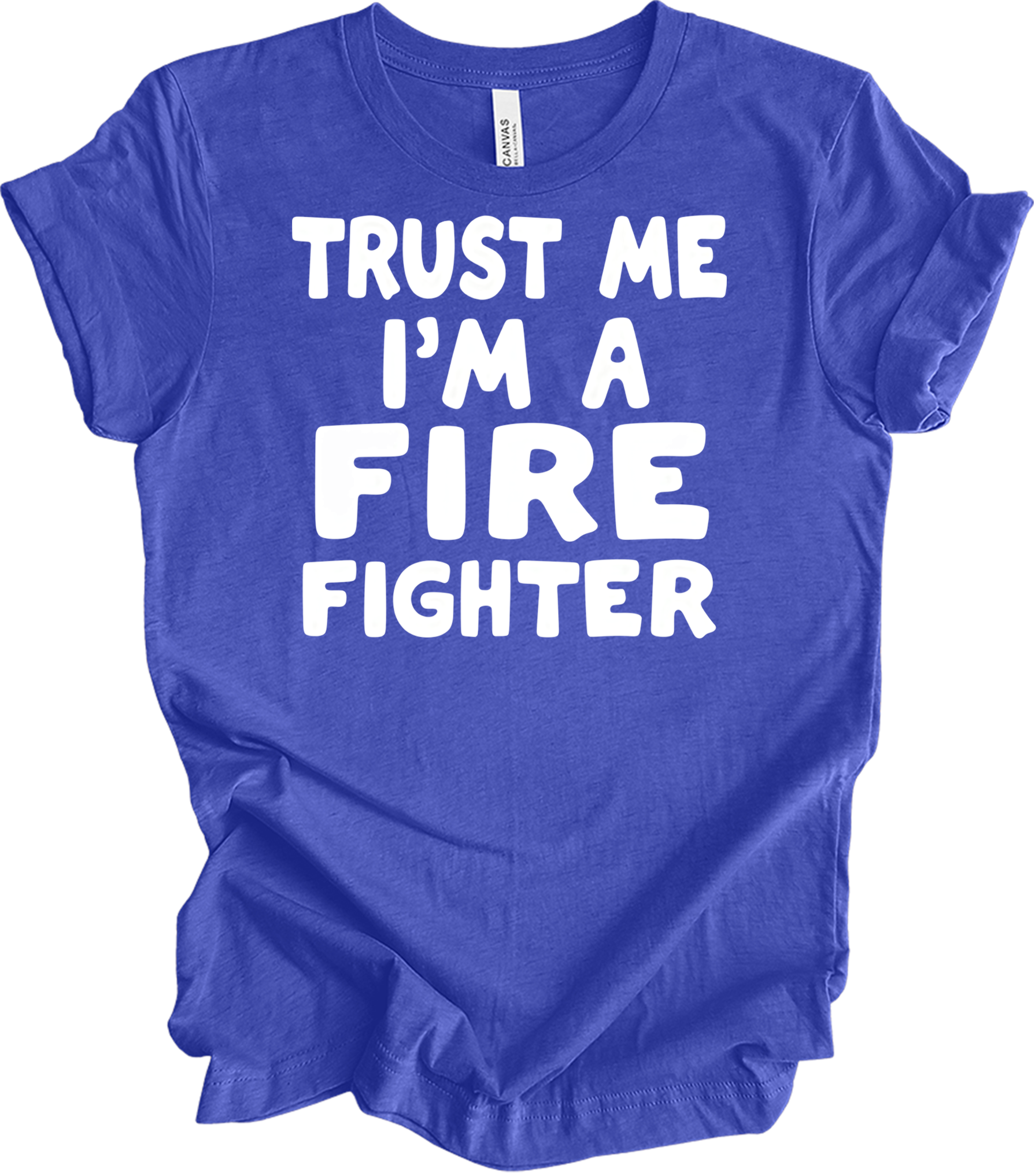 Trust Me Firefighter T-Shirt in Heather Royal