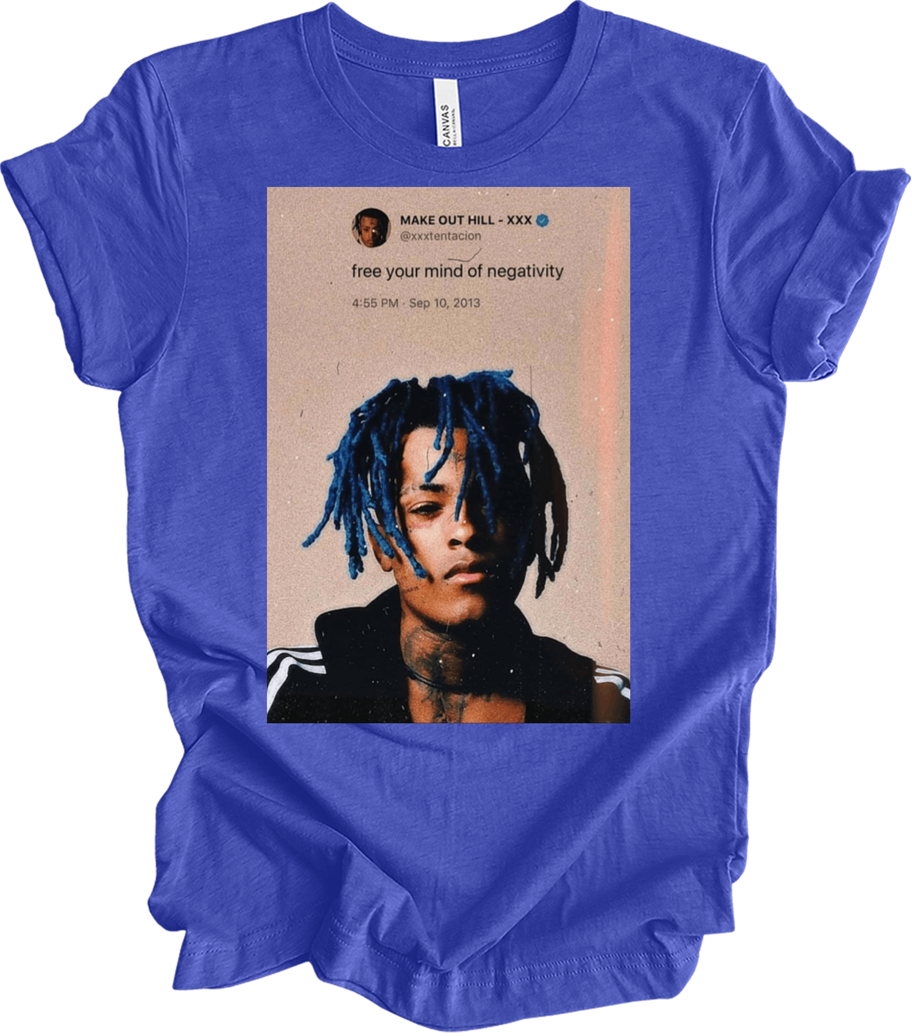XXXTentacion Quote T-Shirt in Heather Royal