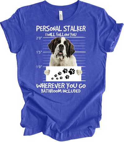 Saint Bernard Personal Stalker T-Shirt in Heather Royal