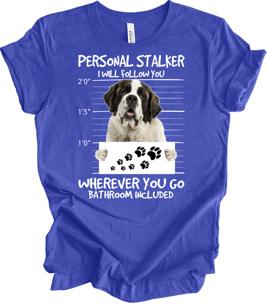 Saint Bernard Personal Stalker T-Shirt in Heather Royal