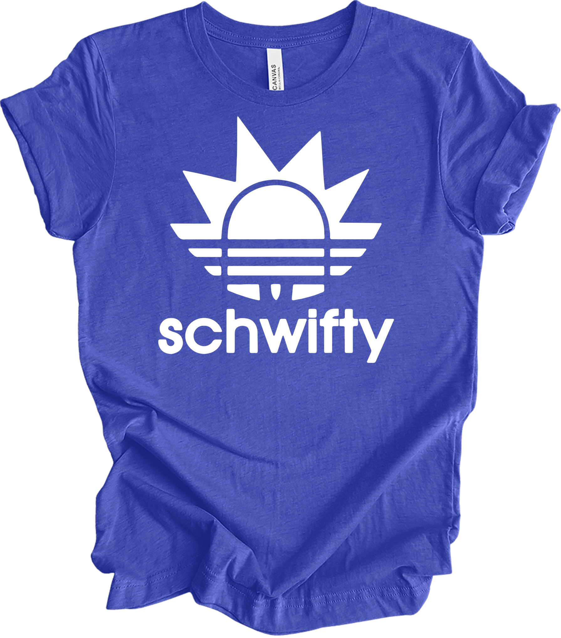 Schwifty Logo Parody T-Shirt in Heather Royal