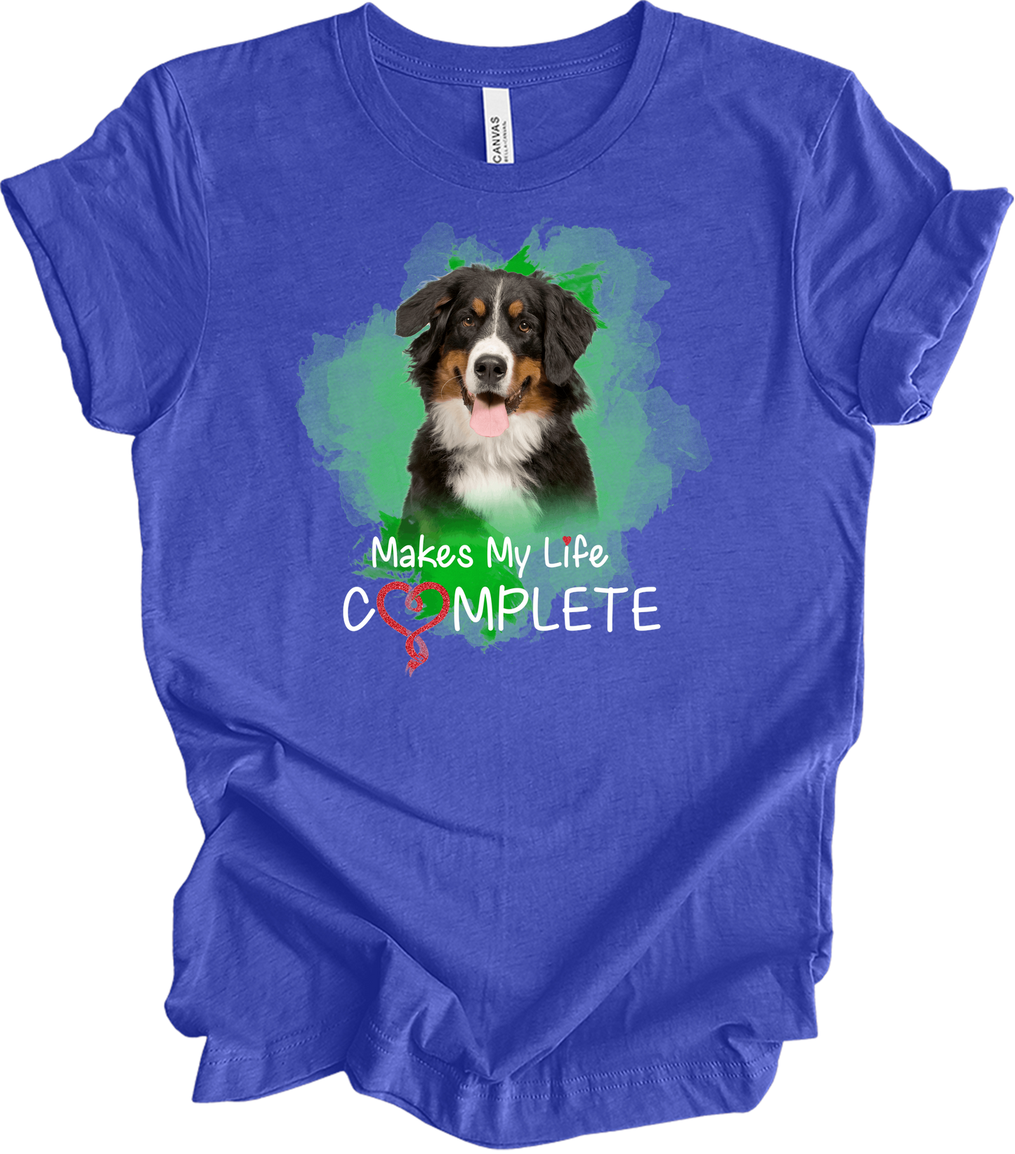 Bernese Mountain Dog Complete T-Shirt in Heather Royal