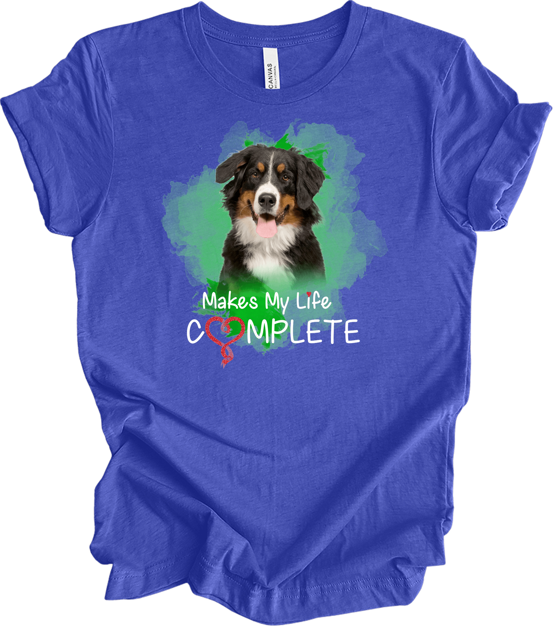 Bernese Mountain Dog Complete T-Shirt in Heather Royal