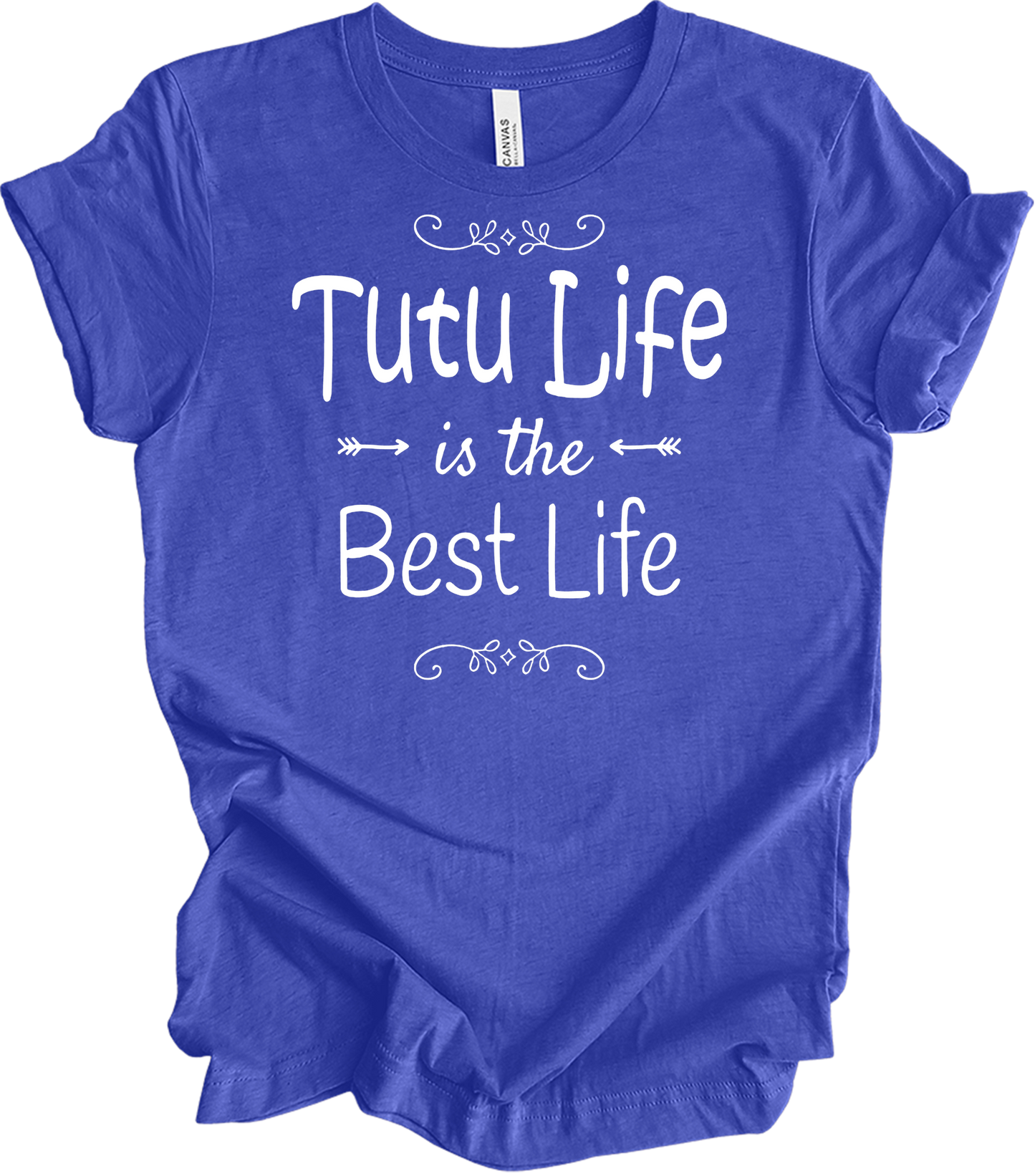 Tutu Life is the Best Life T-Shirt in Heather Royal