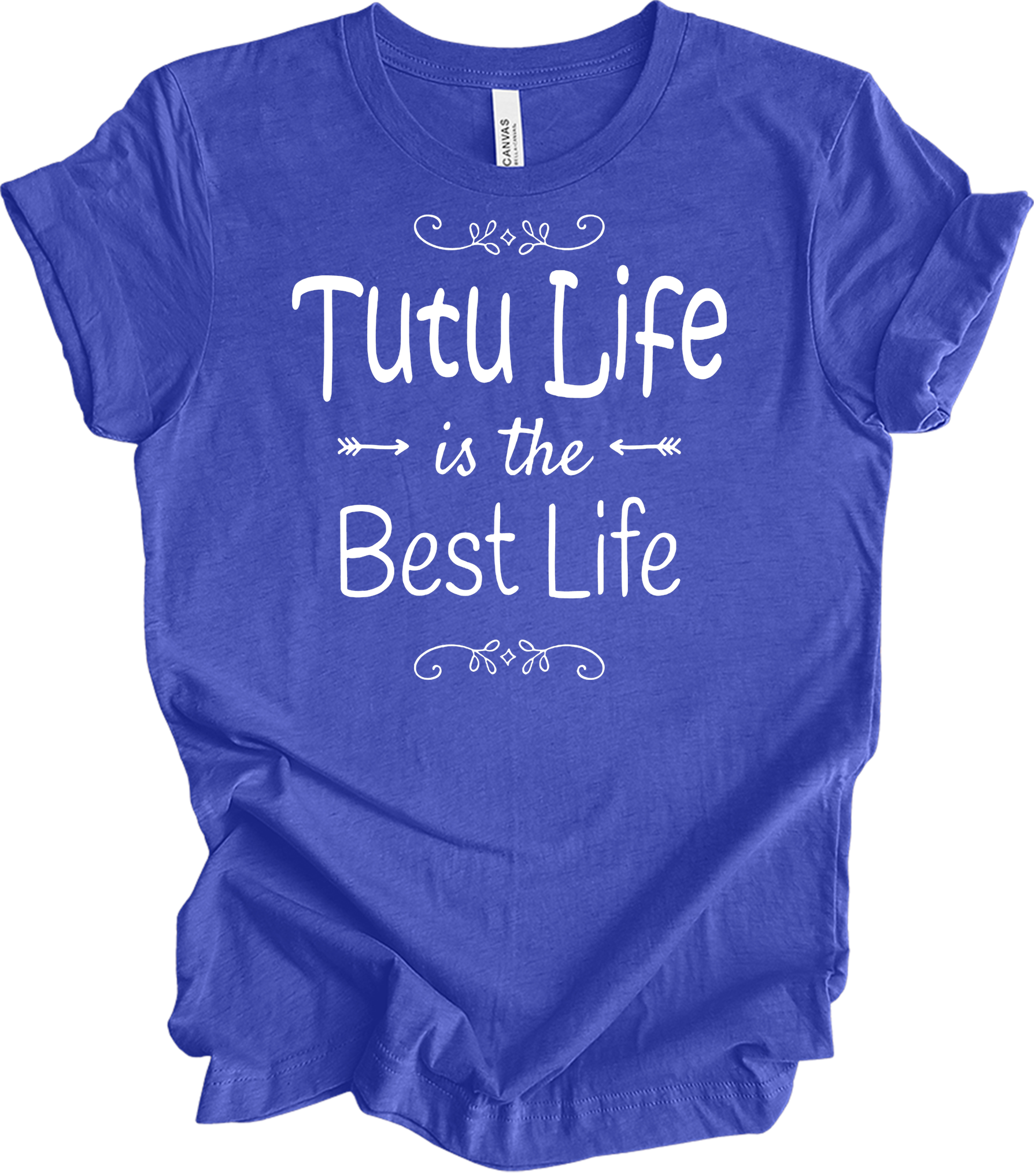 Tutu Life is the Best Life T-Shirt in Heather Royal