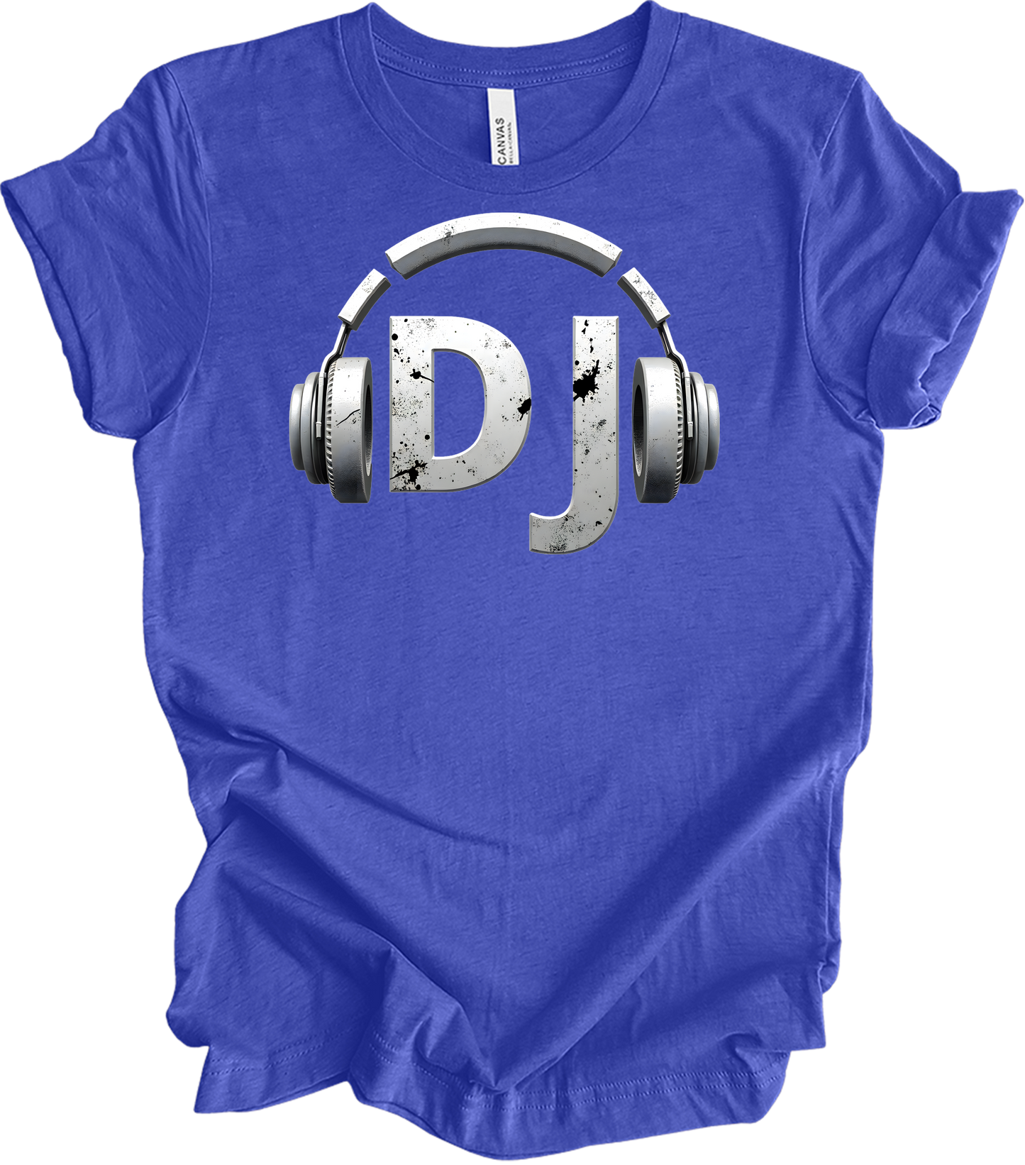 DJ Headphones for Music Fans T-Shirt in Heather Royal