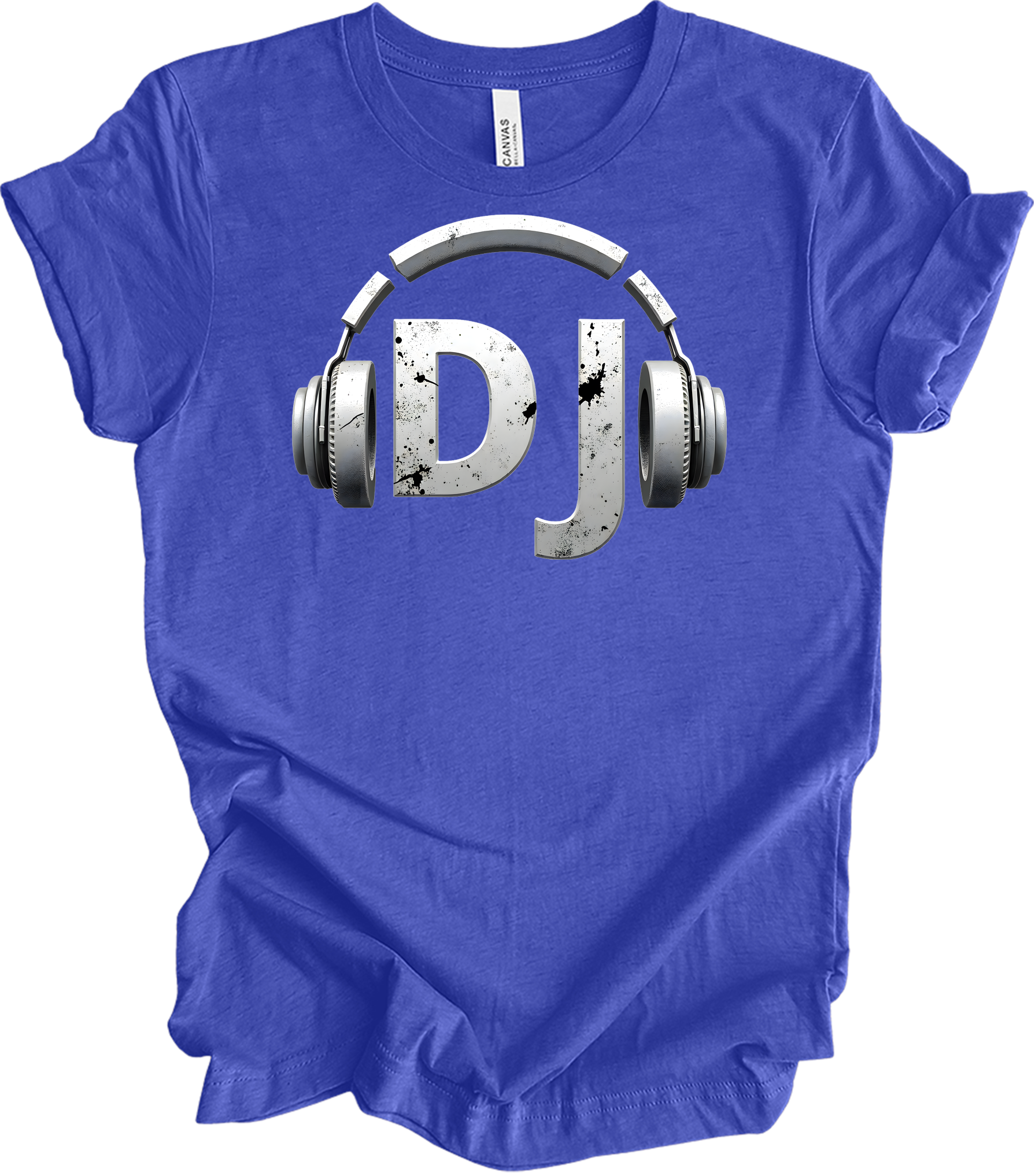 DJ Headphones for Music Fans T-Shirt in Heather Royal