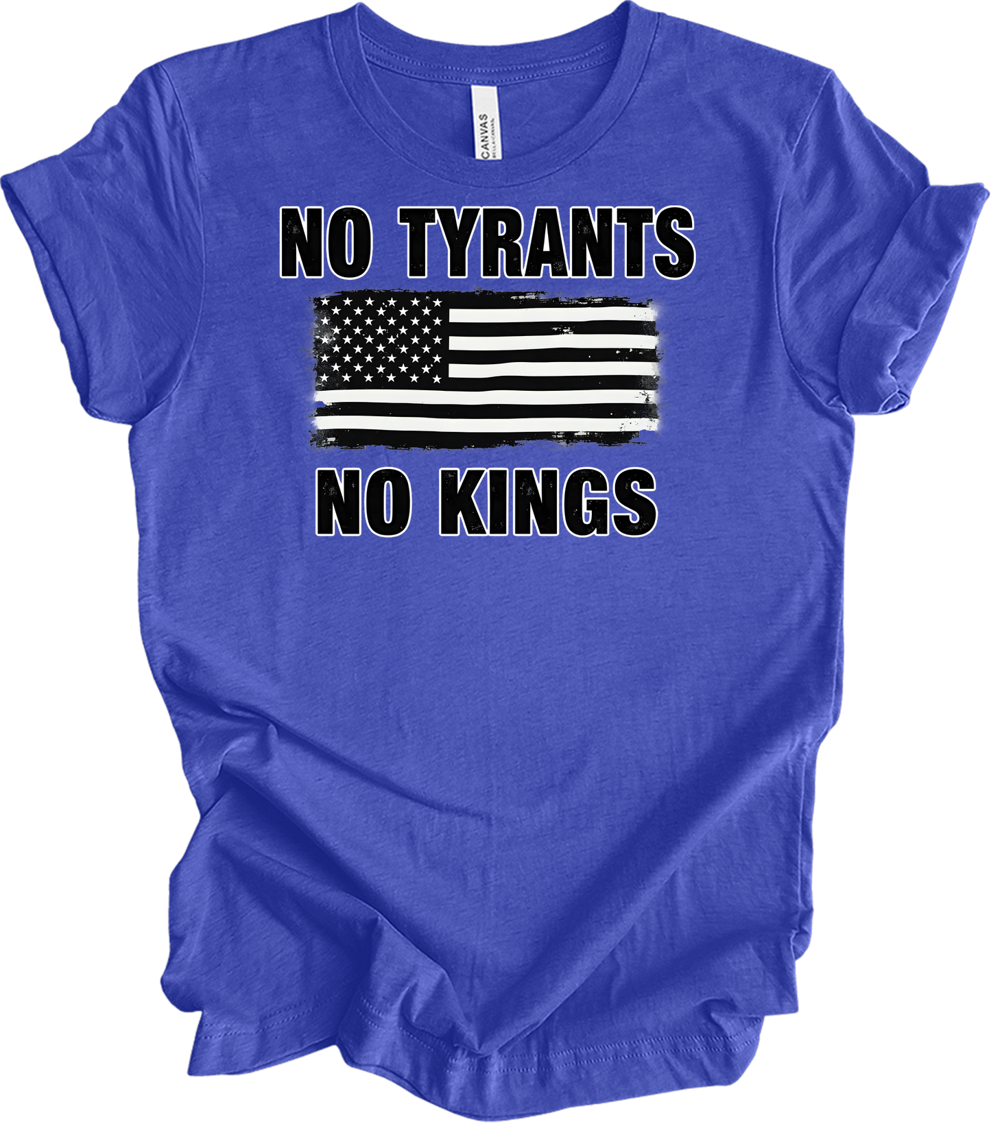 No Tyrants No Kings T-Shirt in Heather Royal