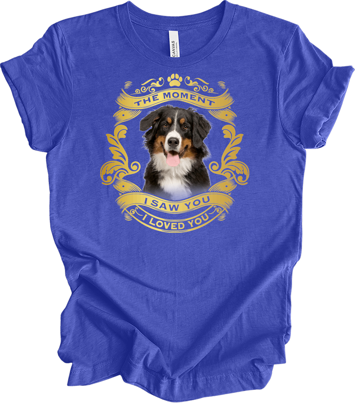 Bernese Mountain Dog Love T-Shirt in Heather Royal