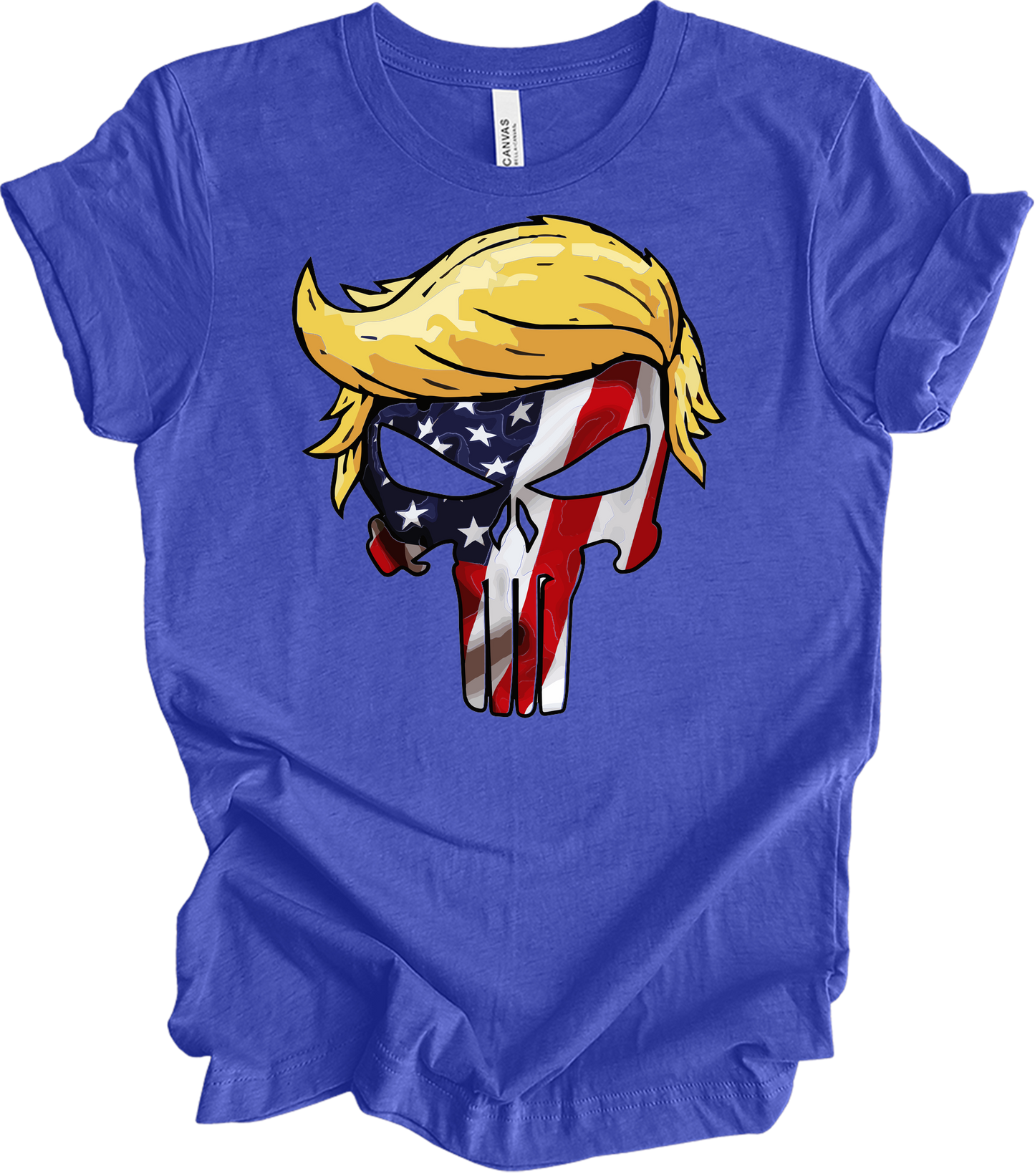 Trump Punisher Flag T-Shirt in Heather Royal