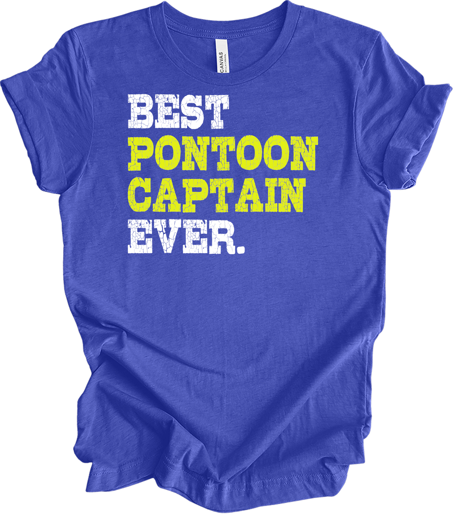 Best Pontoon Captain Ever T-Shirt in Heather Royal