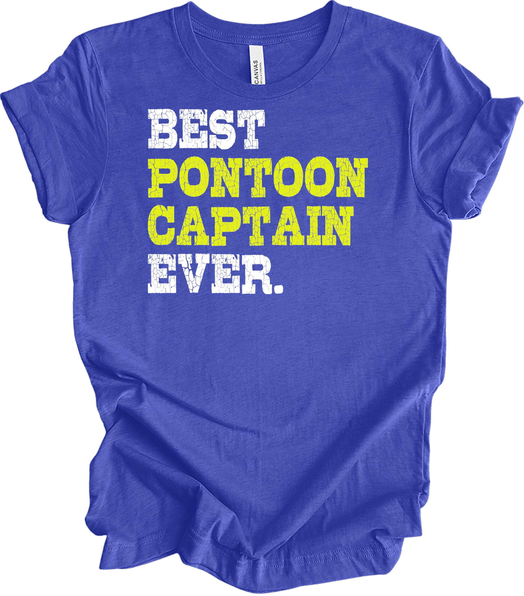 Best Pontoon Captain Ever T-Shirt in Heather Royal