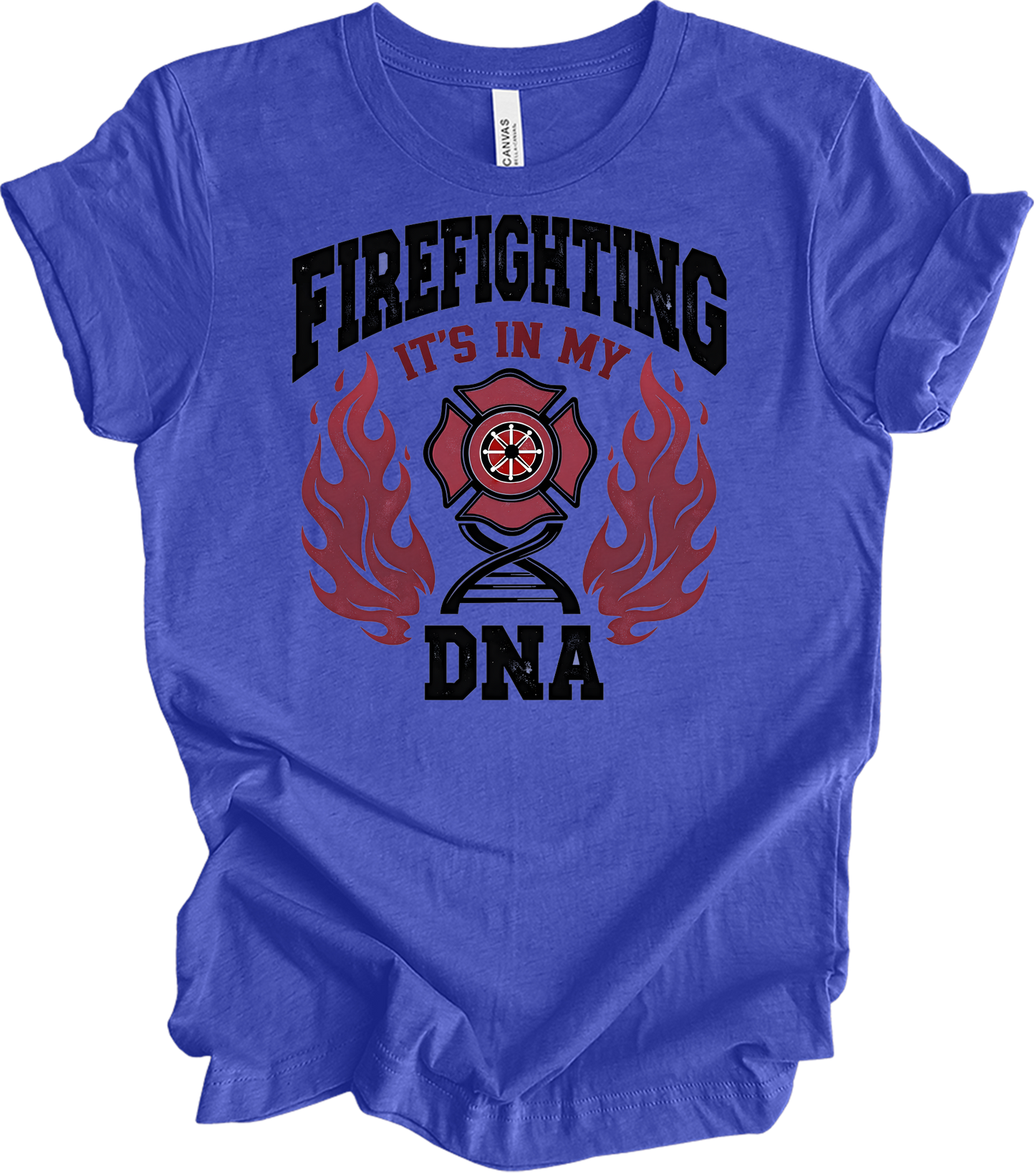 Firefighter DNA T-Shirt in Heather Royal