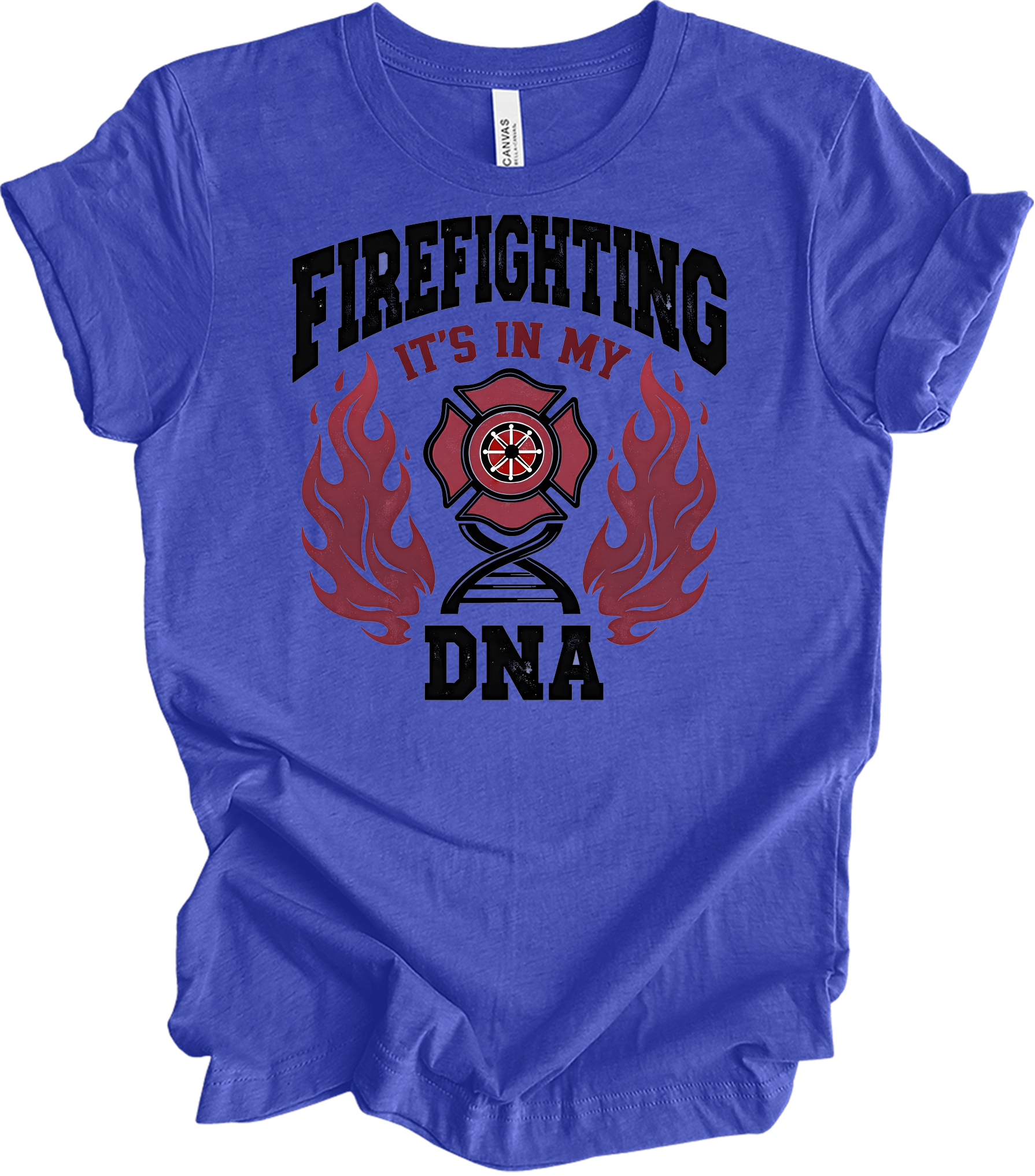 Firefighter DNA T-Shirt in Heather Royal