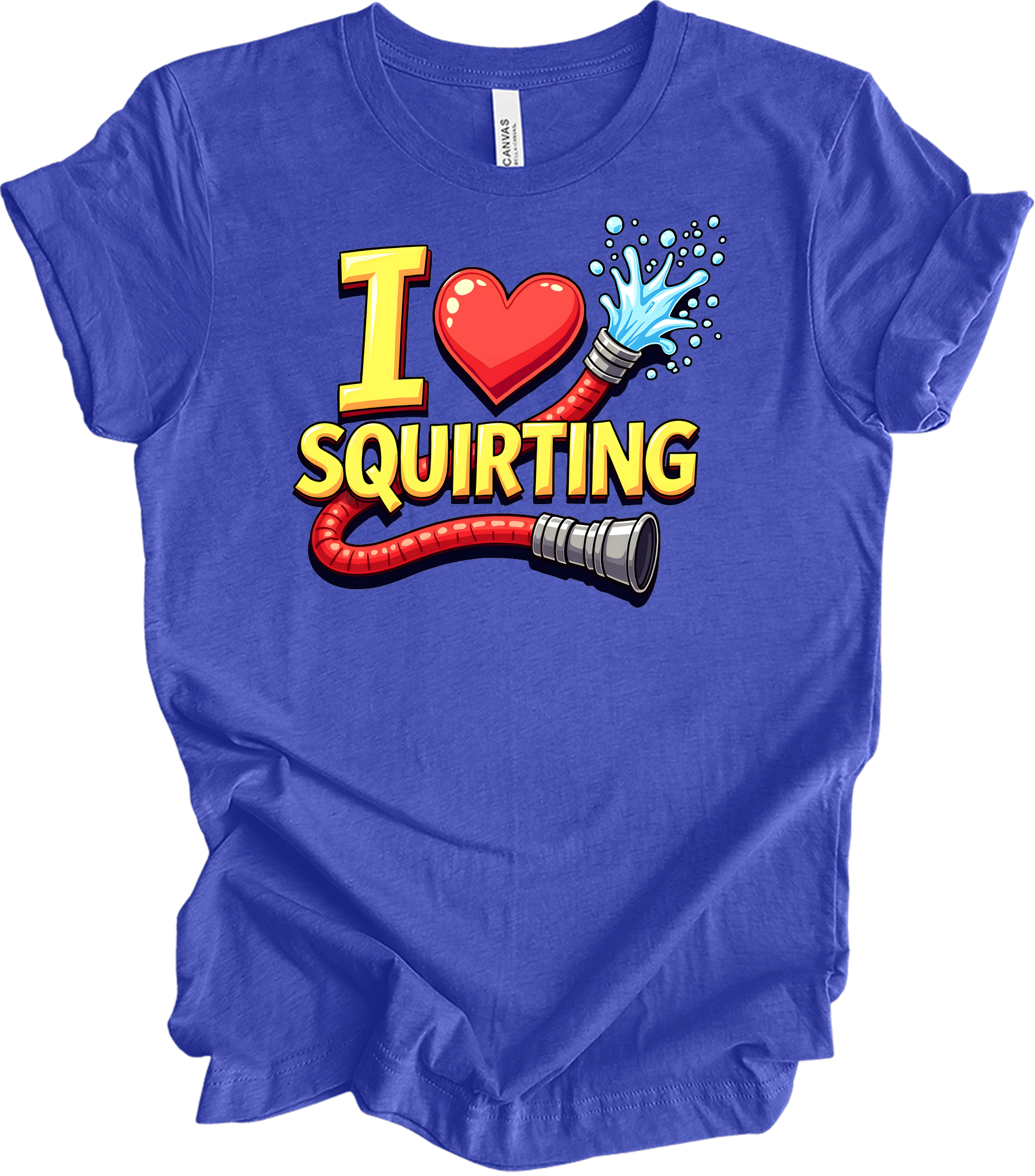 I Love Squirting Funny T-Shirt in Heather Royal