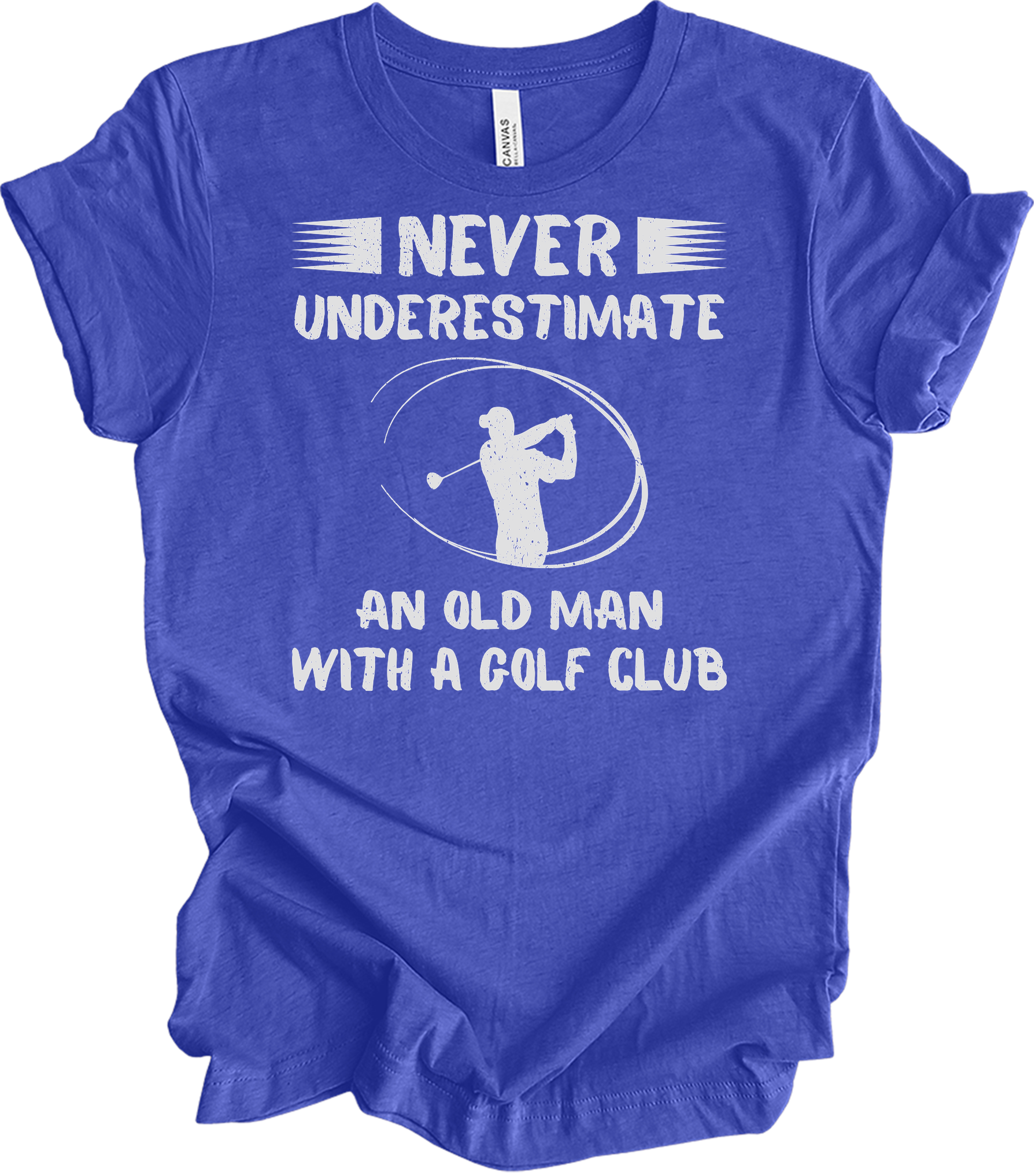 Old Man Golf Club T-Shirt in Heather Royal