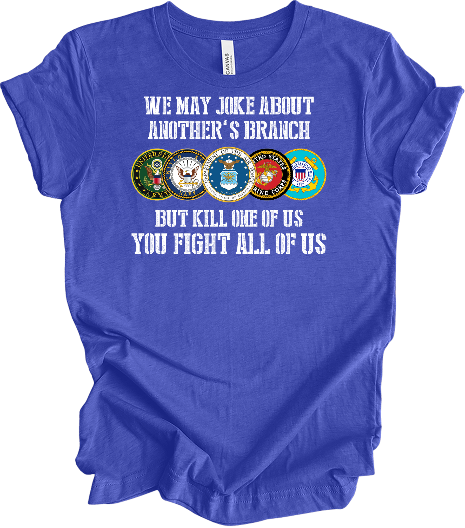 US Military Unity T-Shirt in Heather Royal