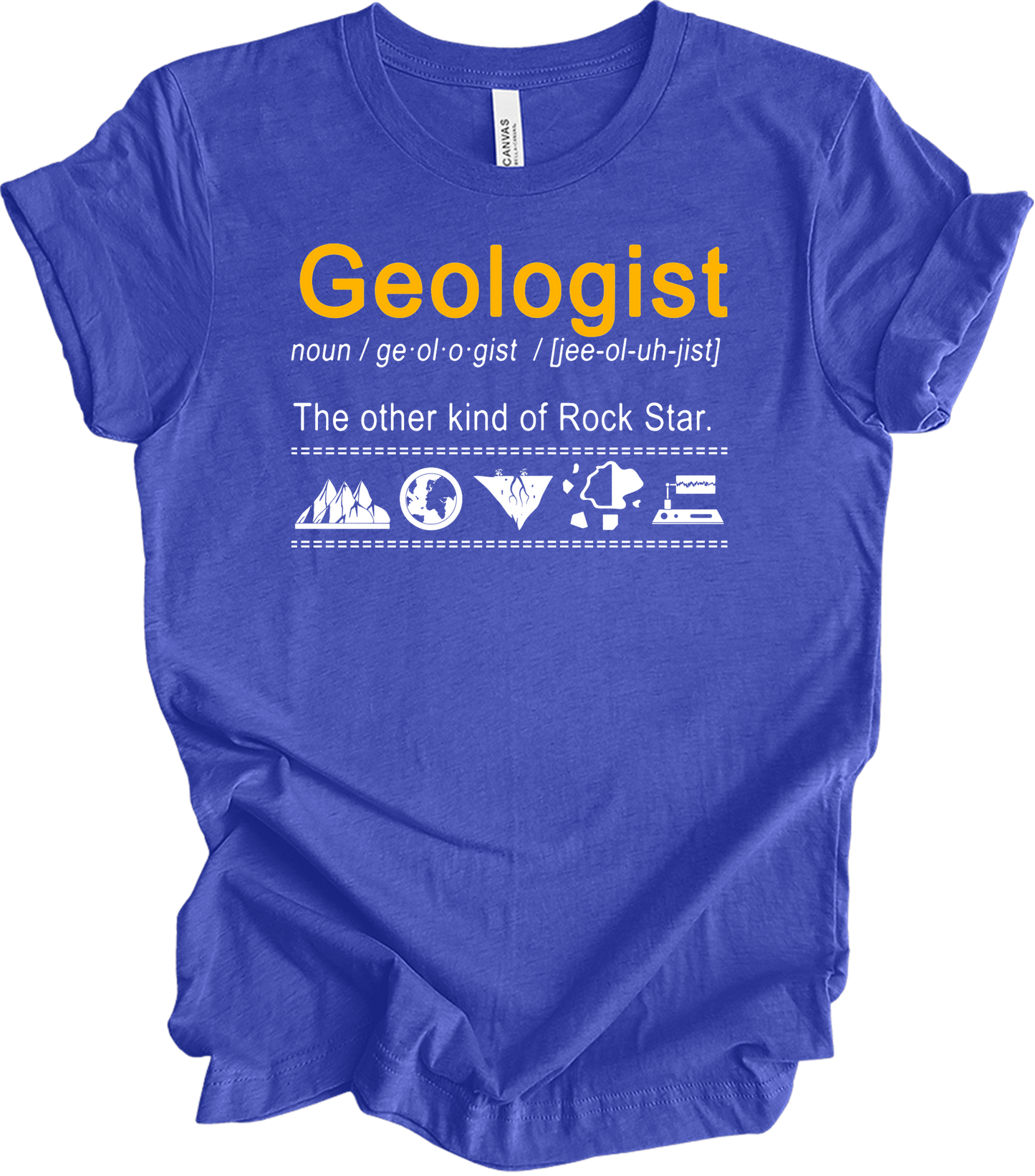 Geologist - Rock Star Humor T-Shirt in Heather Royal