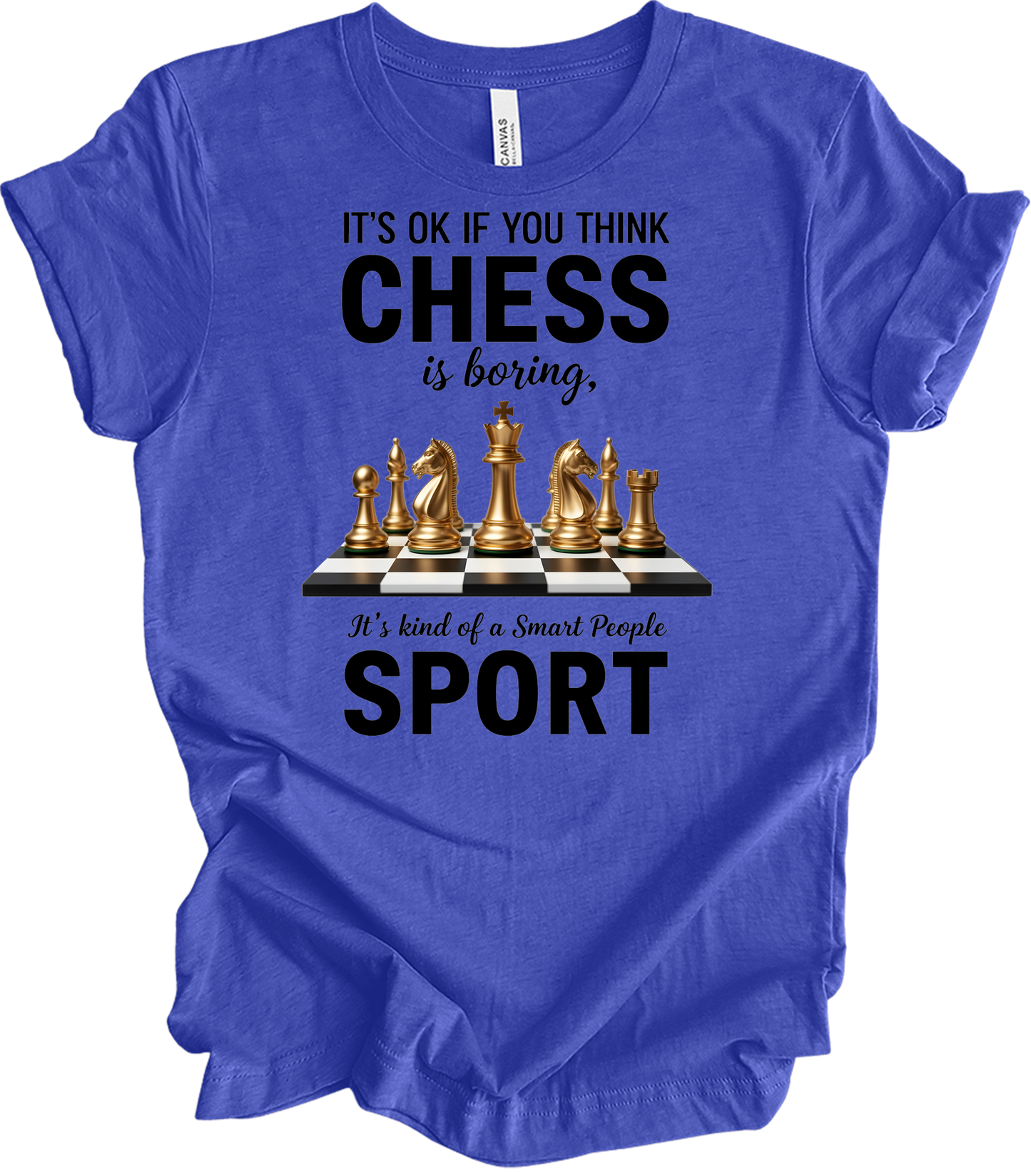 Chess : Checkmate Style T-Shirt in Heather Royal