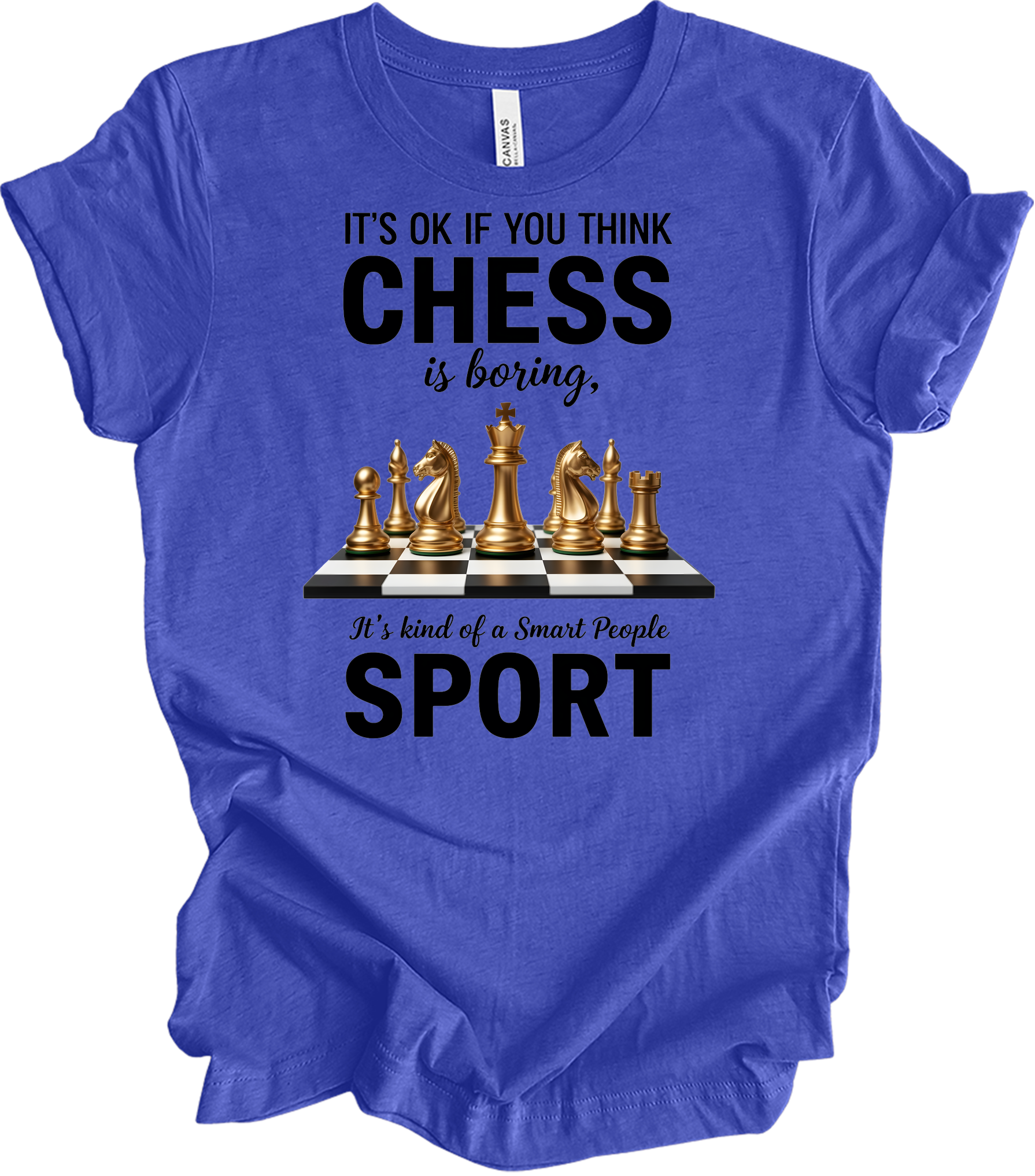 Chess : Checkmate Style T-Shirt in Heather Royal