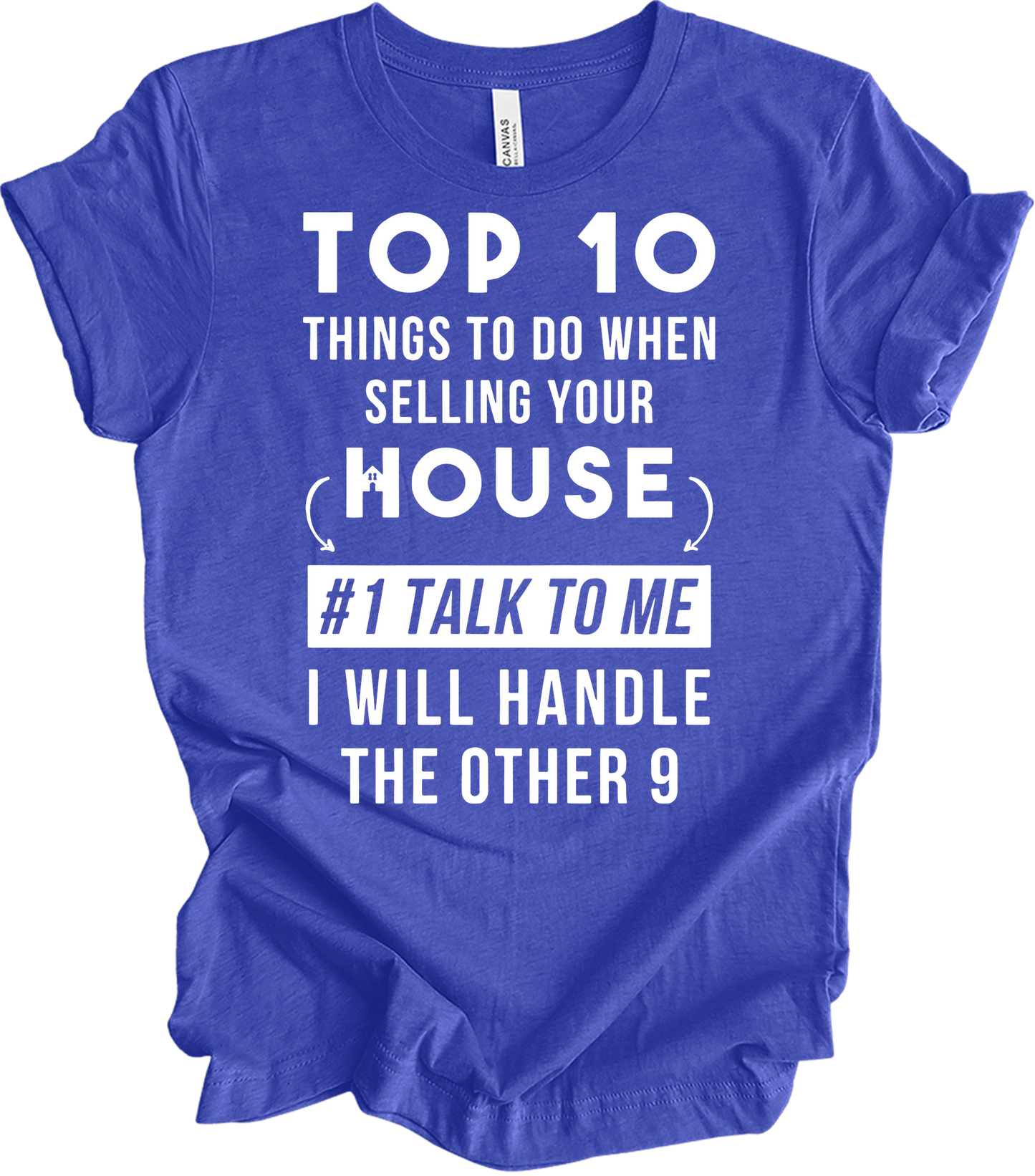Real Estate Agent : Talk to Me T-Shirt in Heather Royal