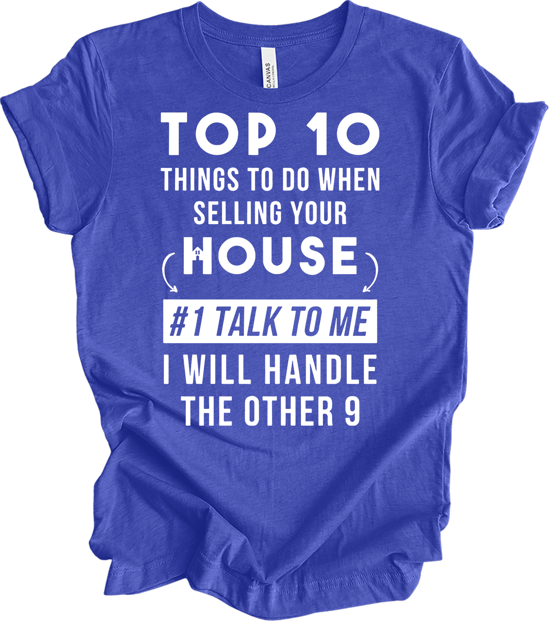 Real Estate Agent : Talk to Me T-Shirt in Heather Royal