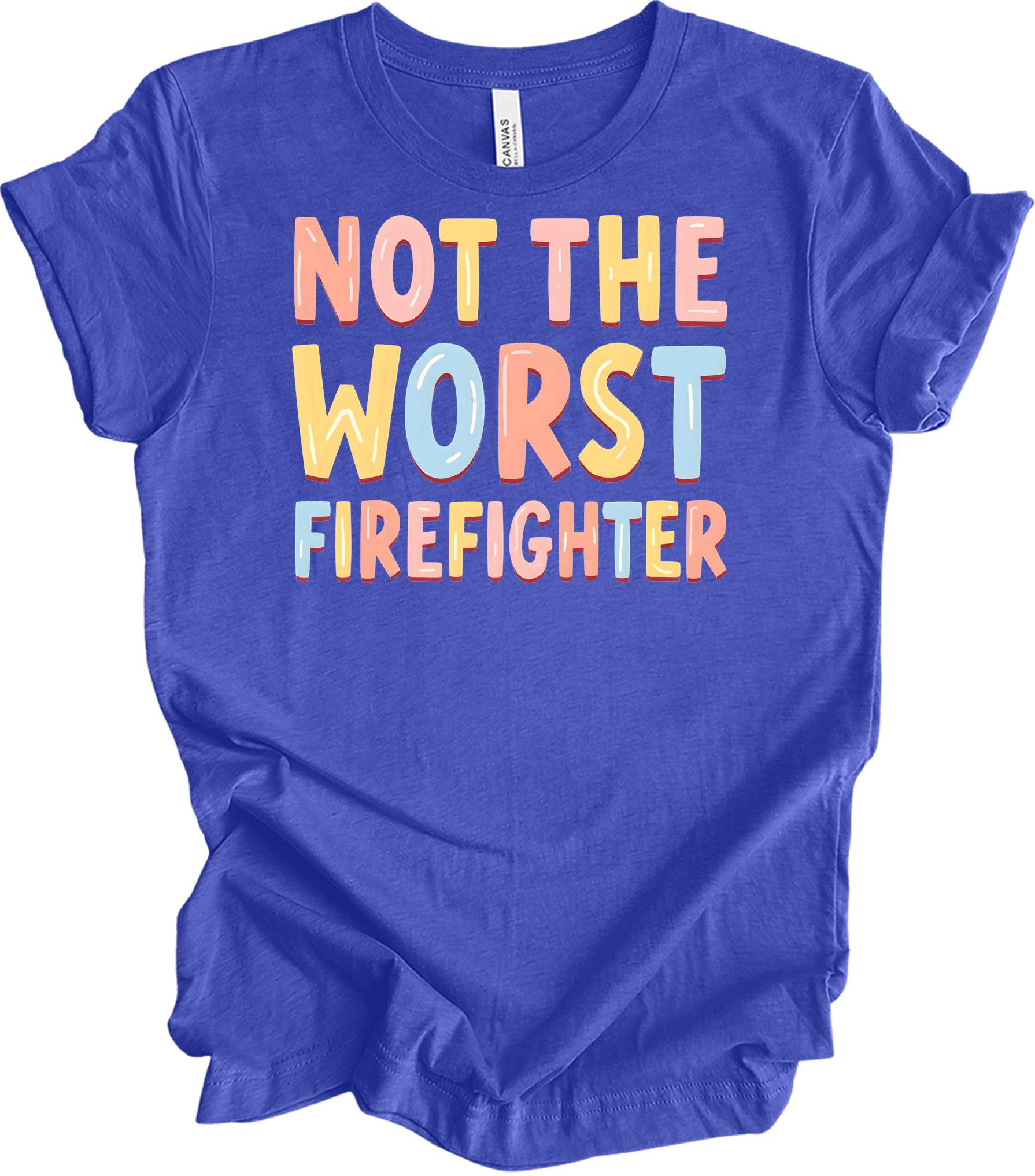 Not the Worst Firefighter T-Shirt in Heather Royal