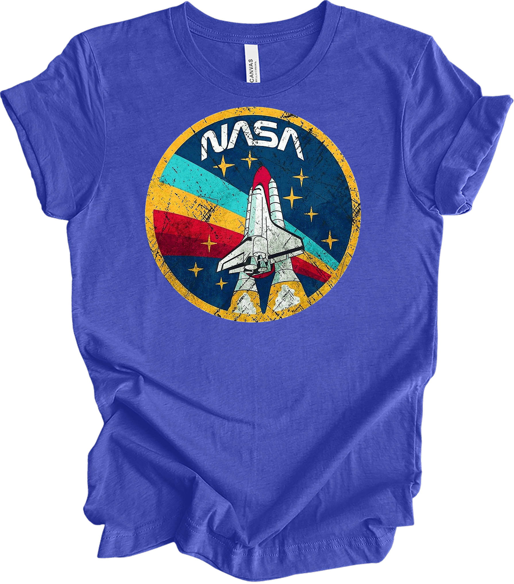 NASA Vintage Shuttle T-Shirt in Heather Royal