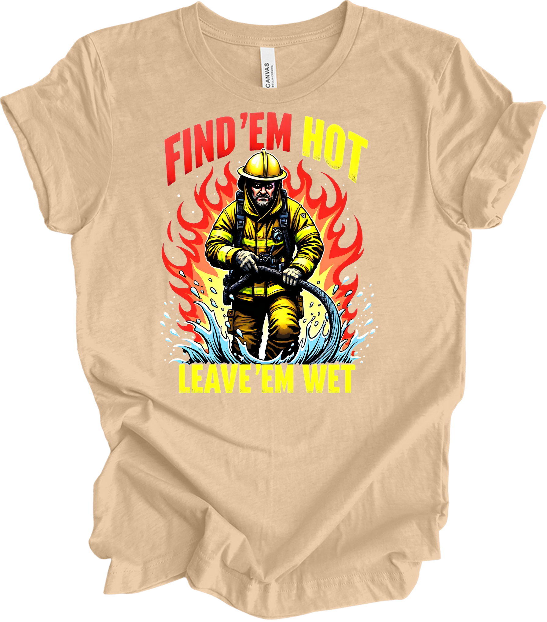 Find 'Em Hot Leave 'Em Wet T-Shirt in Heather Sand Dune