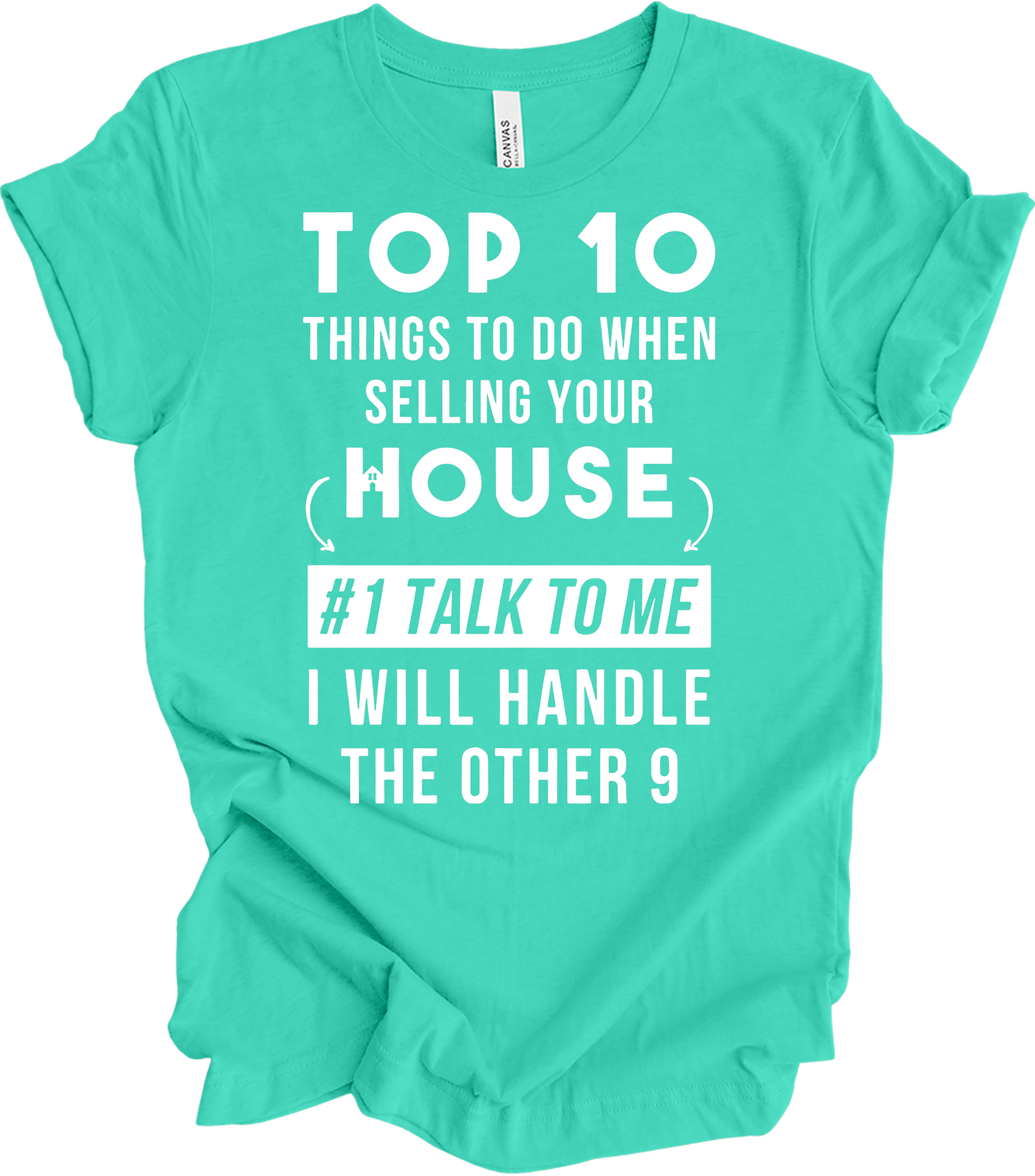 Real Estate Agent : Talk to Me T-Shirt in Heather Teal