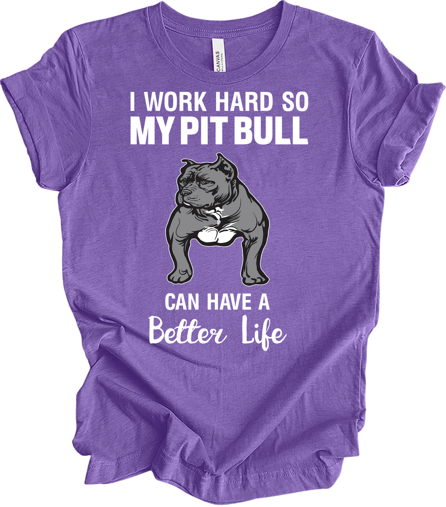 Pitbull Better Life T-Shirt in Heather Team Purple