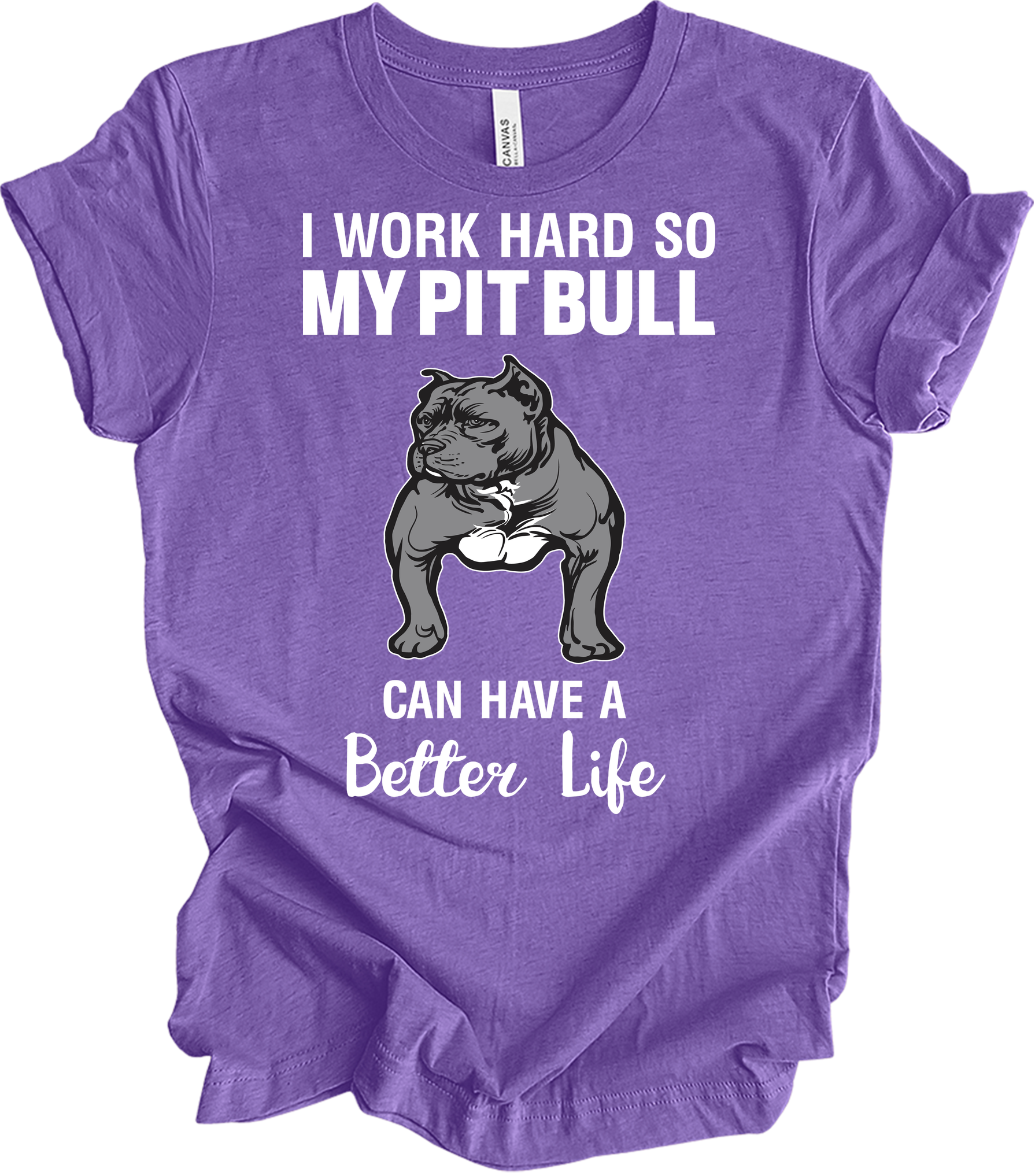 Pitbull Better Life T-Shirt in Heather Team Purple