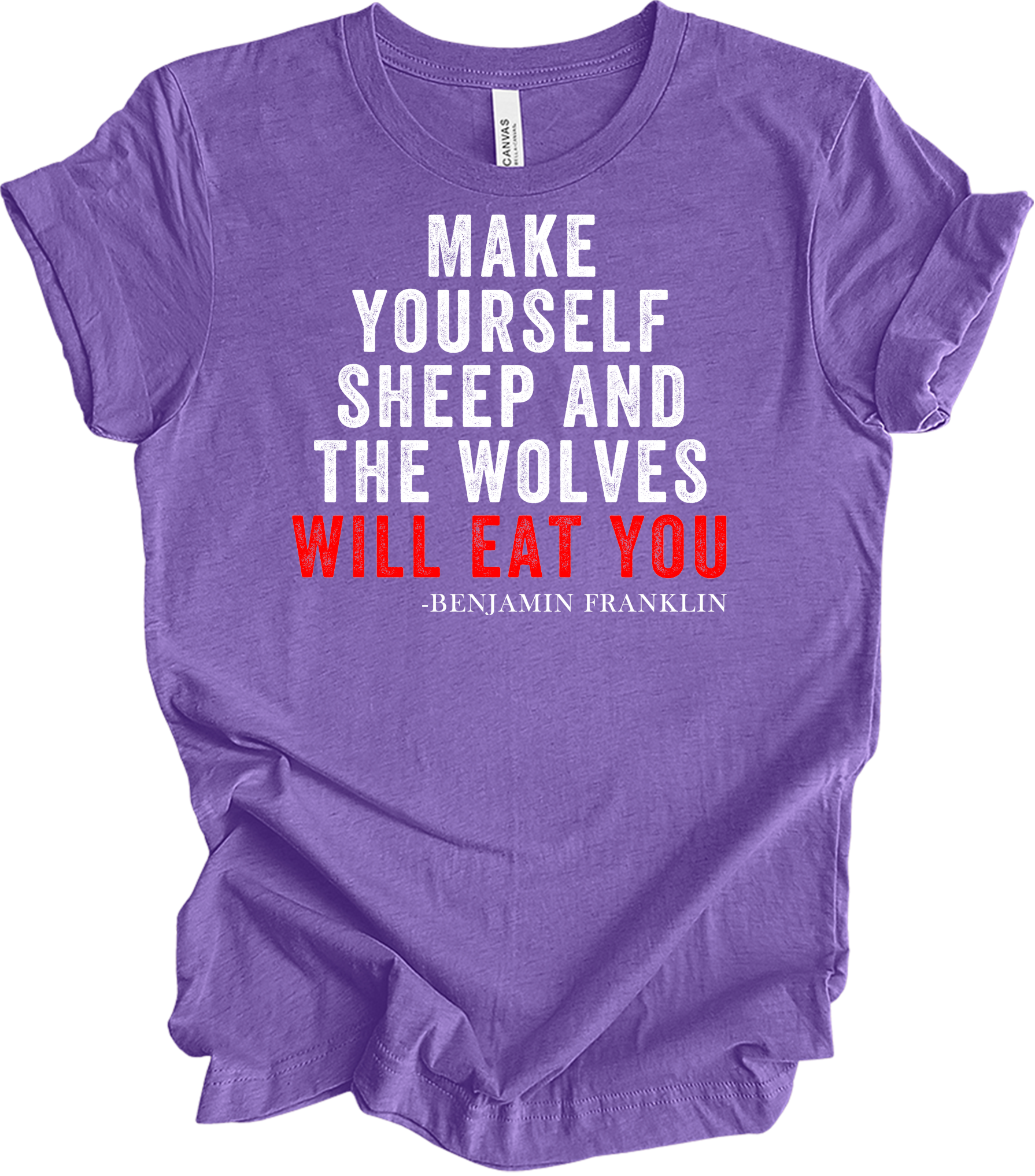Make Yourself Sheep T-Shirt in Heather Team Purple