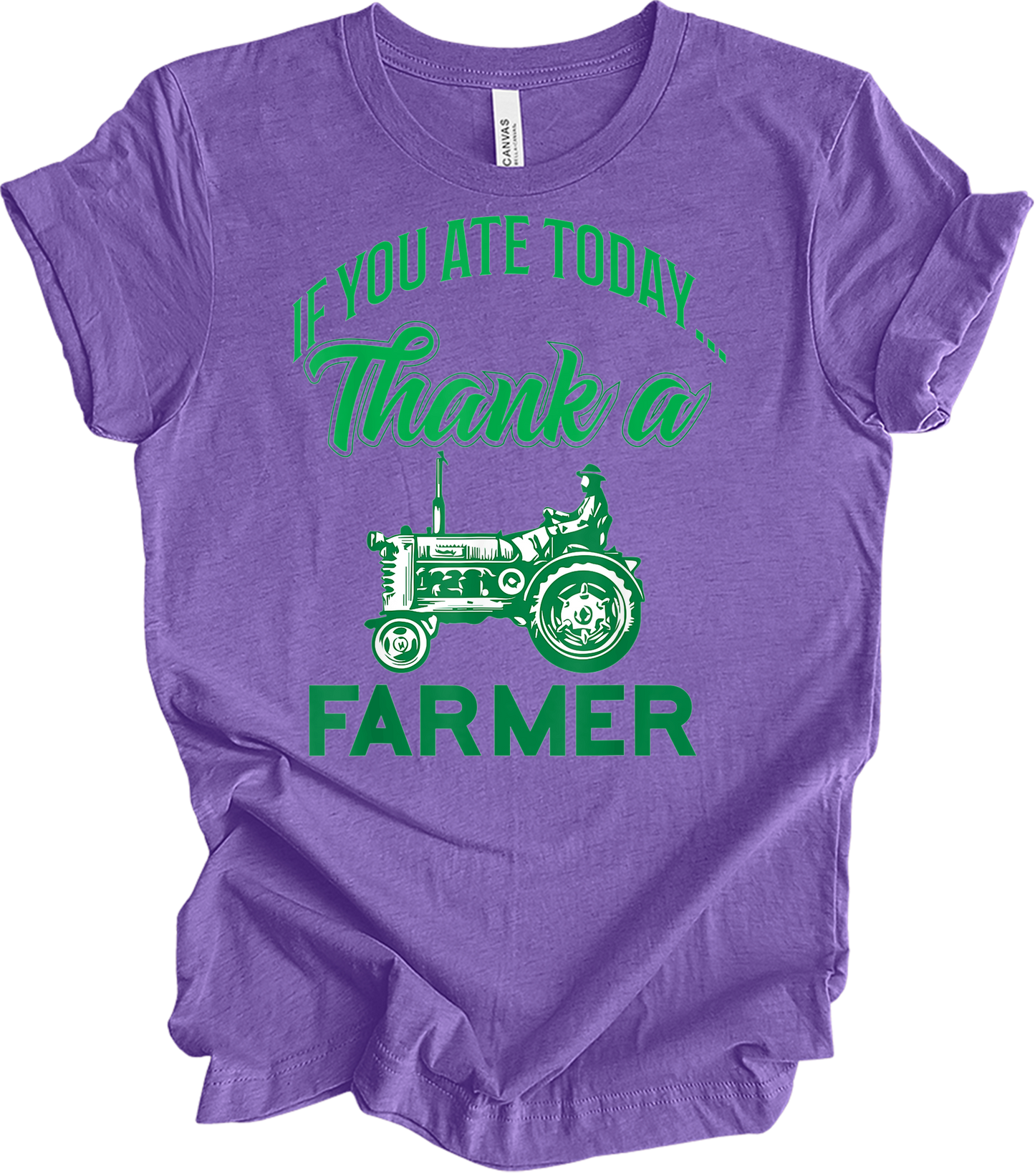Thank a Farmer T-Shirt in Heather Team Purple