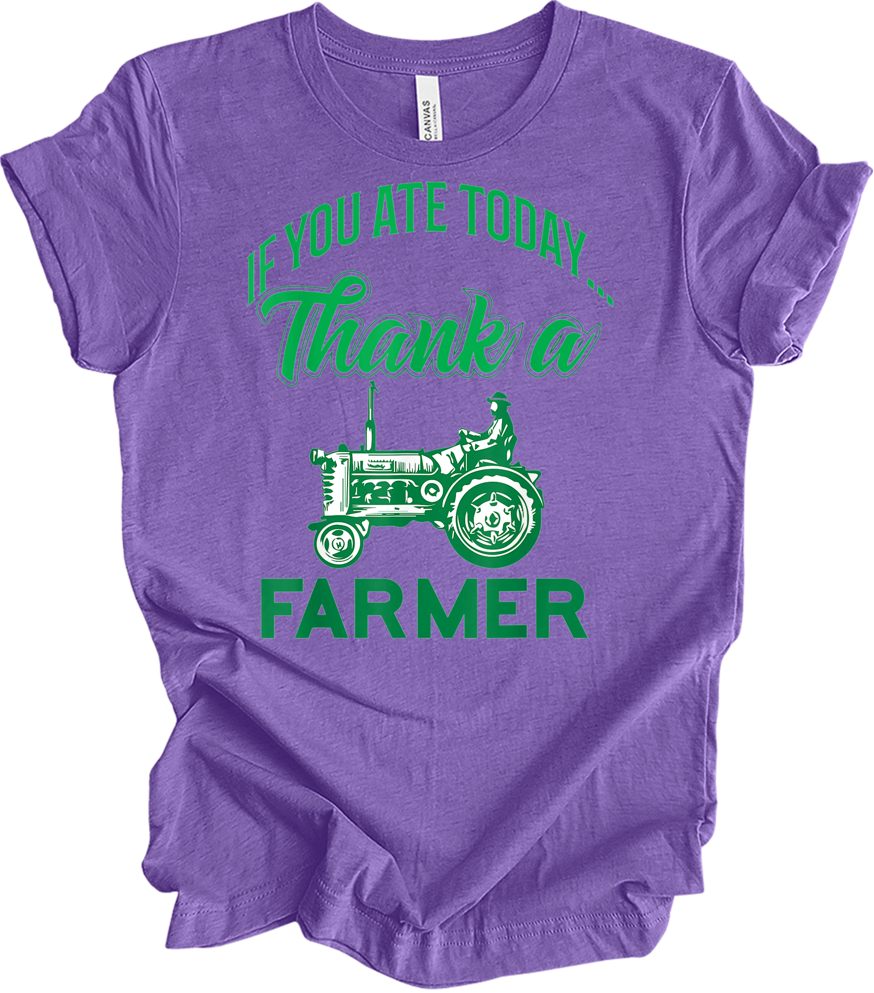 Thank a Farmer T-Shirt in Heather Team Purple
