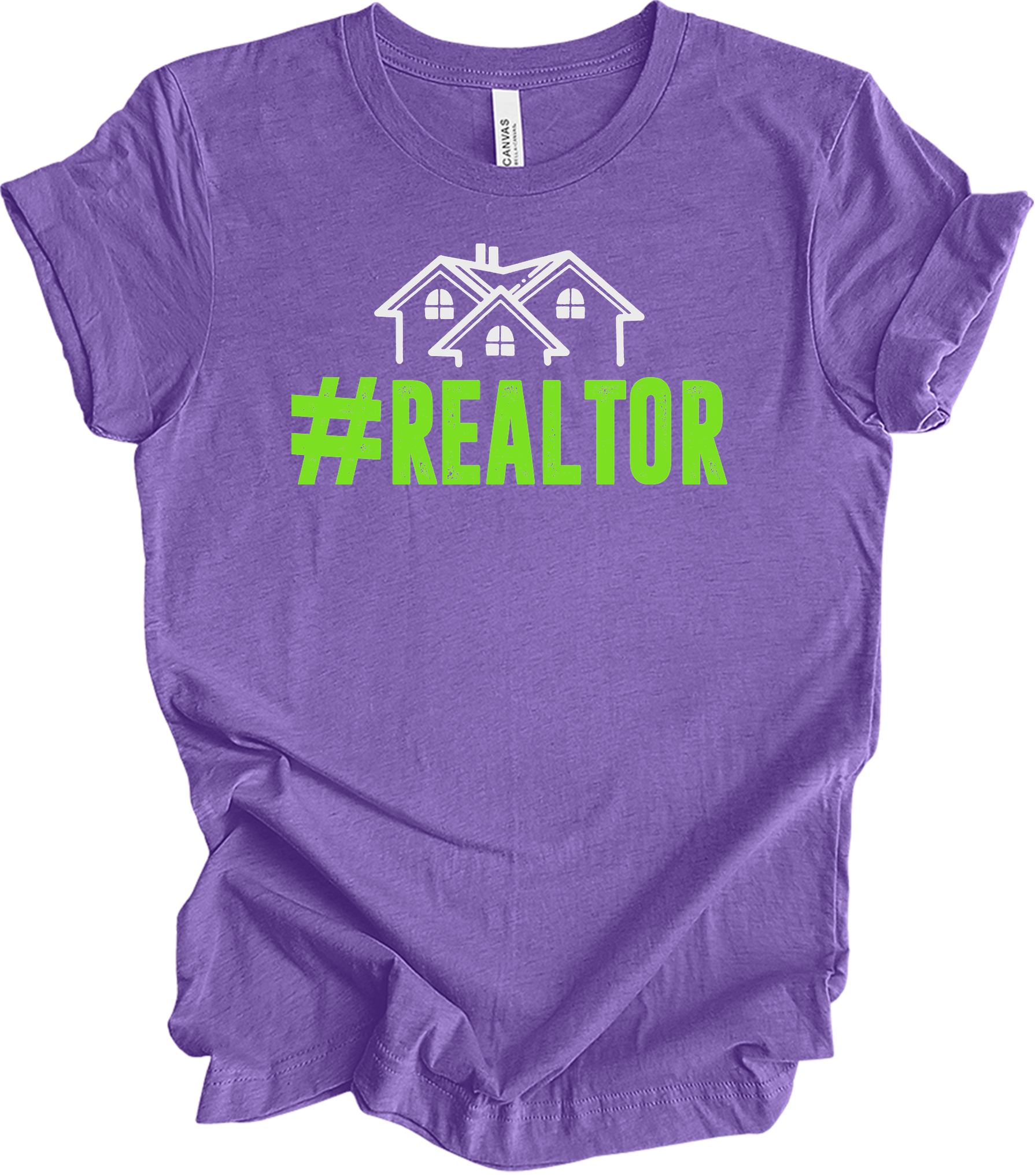 #Realtor for Real Estate Pros T-Shirt in Heather Team Purple