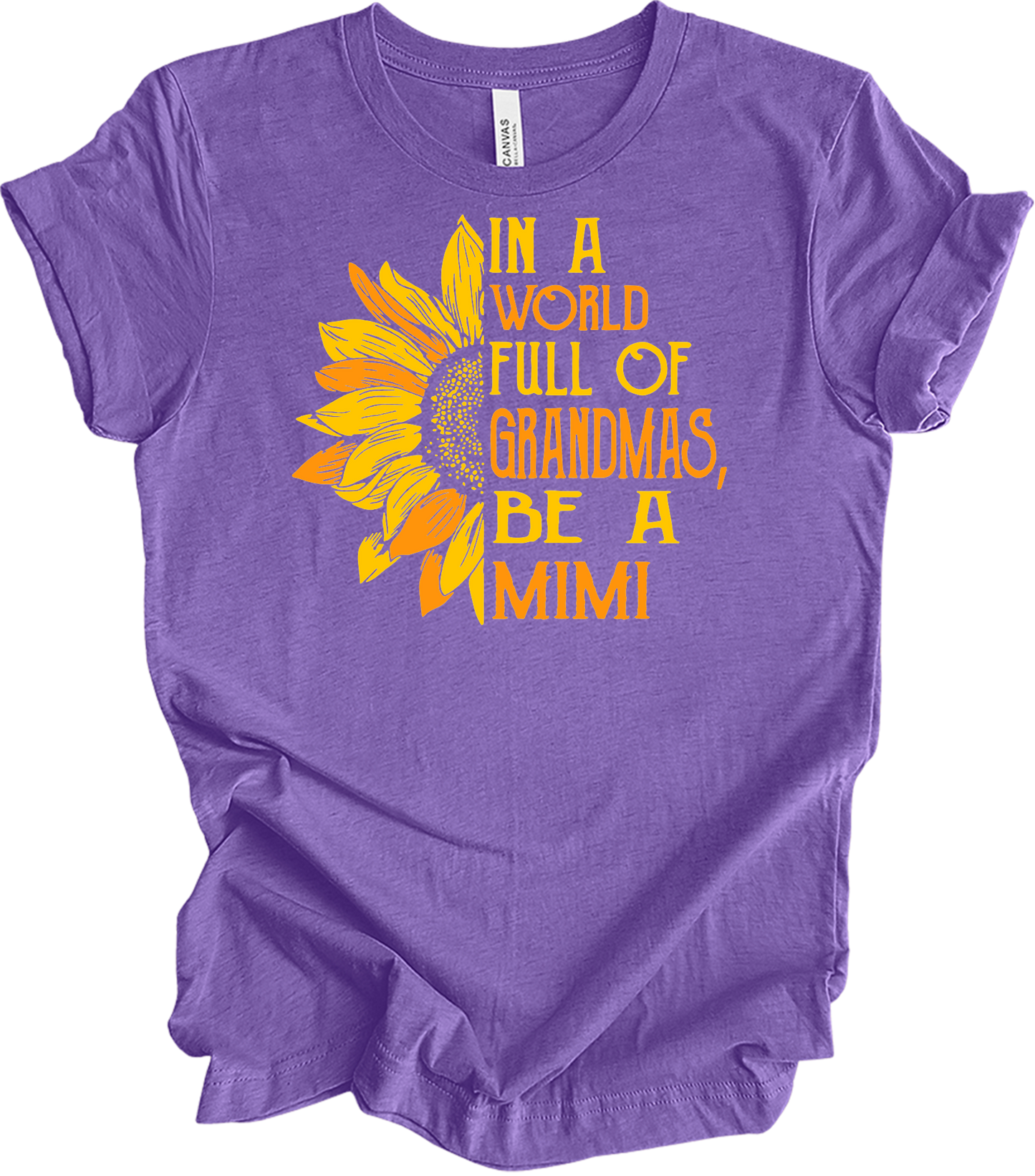 Be A Mimi Sunflower T-Shirt in Heather Team Purple