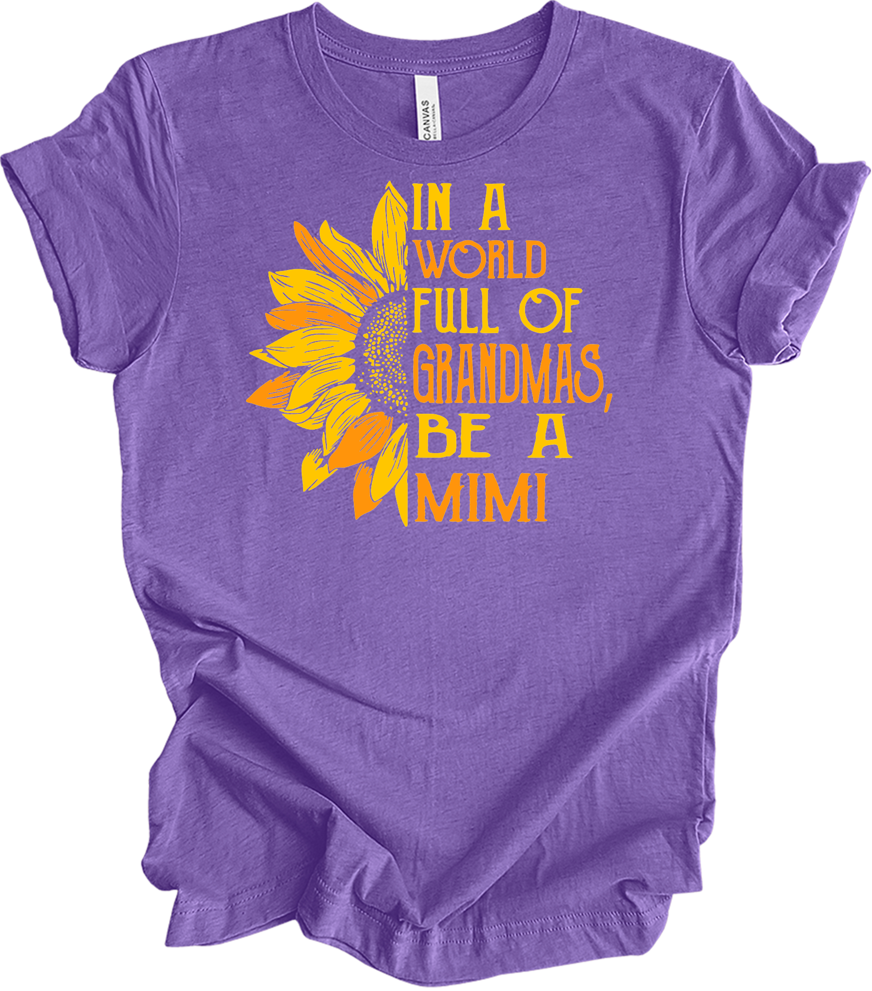 Be A Mimi Sunflower T-Shirt in Heather Team Purple