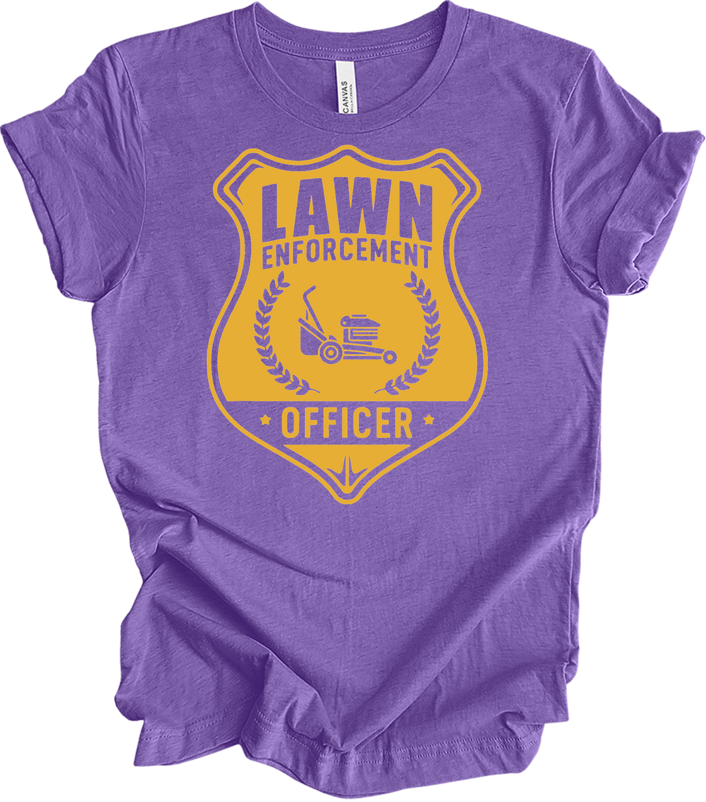 Lawn Enforcement Officer T-Shirt in Heather Team Purple