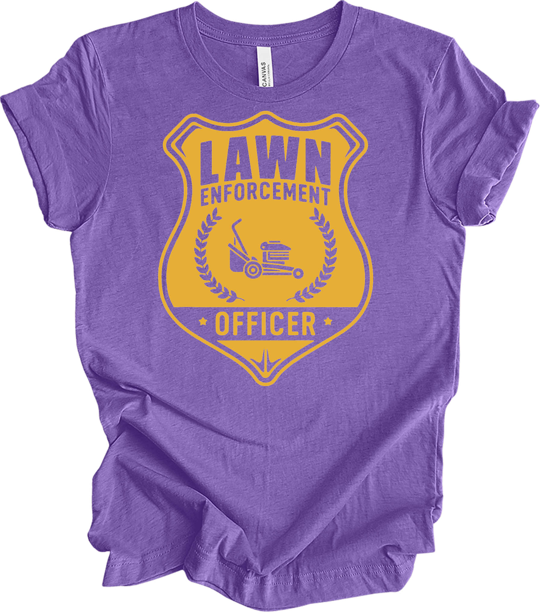 Lawn Enforcement Officer T-Shirt in Heather Team Purple