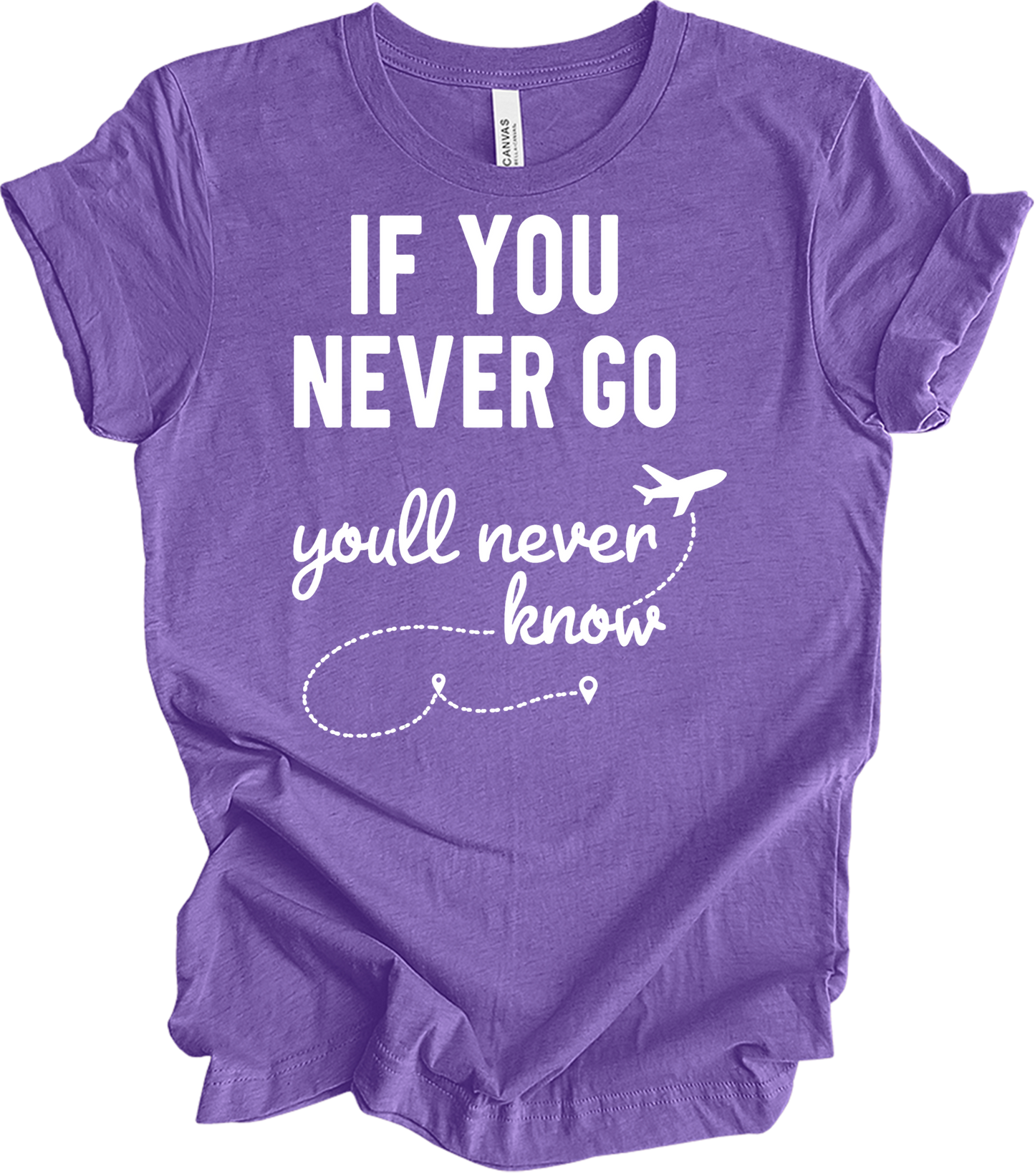Travel Adventure T-Shirt in Heather Team Purple