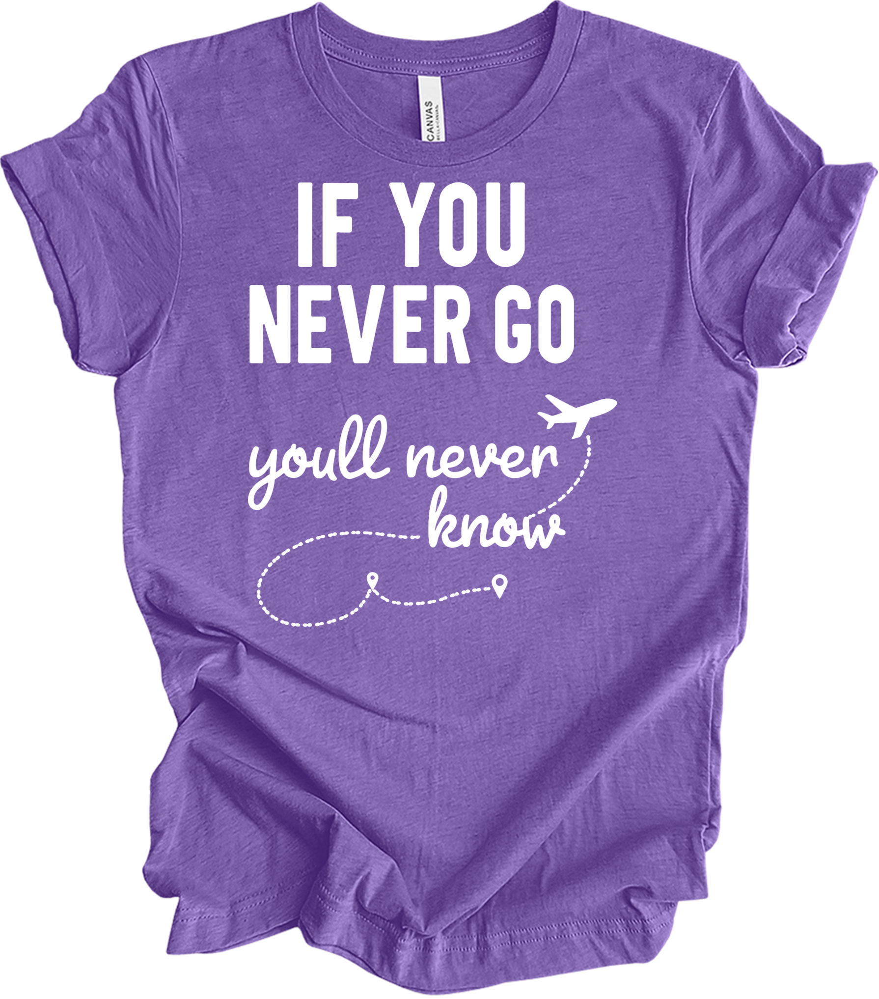 Travel Adventure T-Shirt in Heather Team Purple