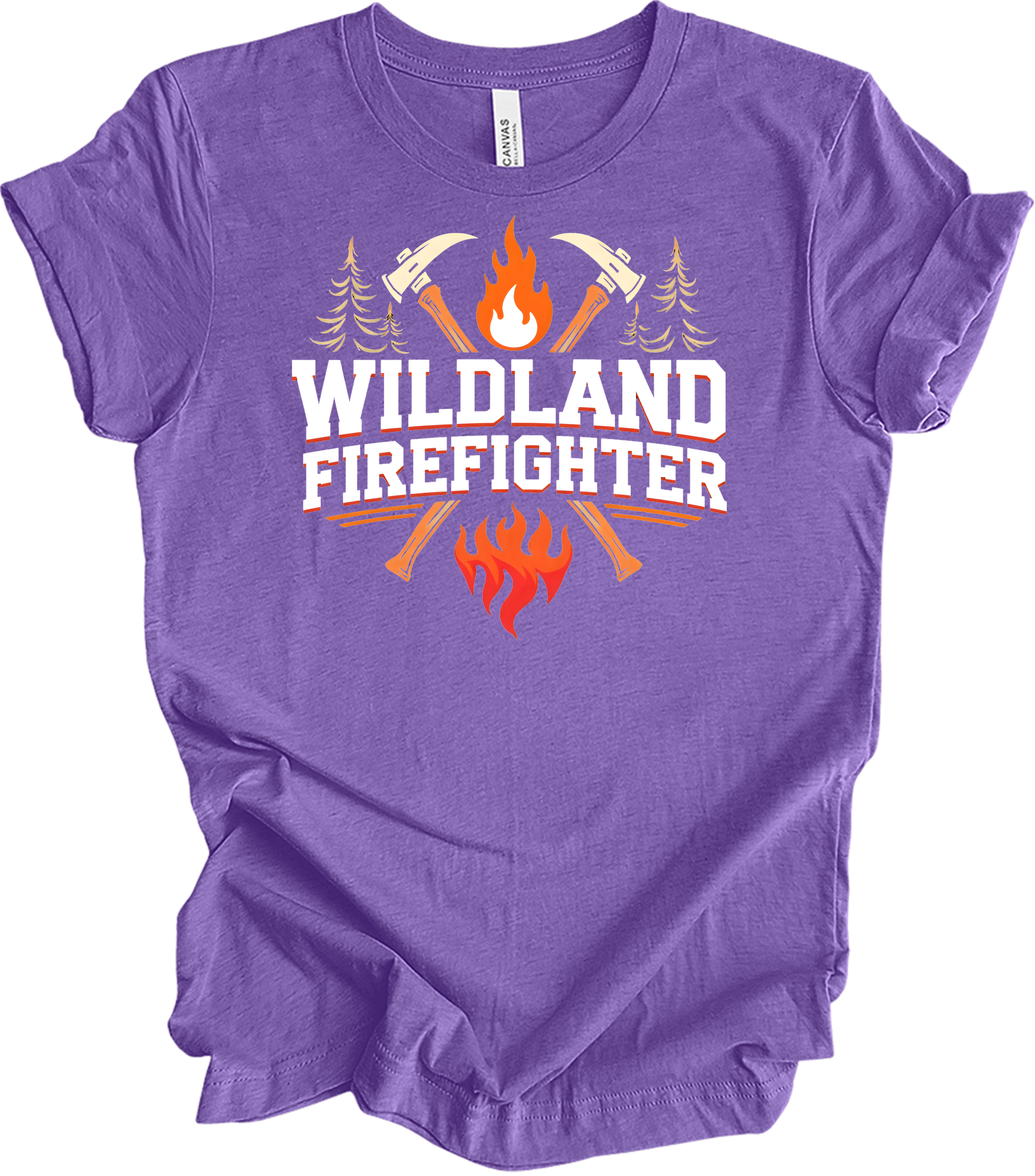 Wildland Firefighter T-Shirt in Heather Team Purple