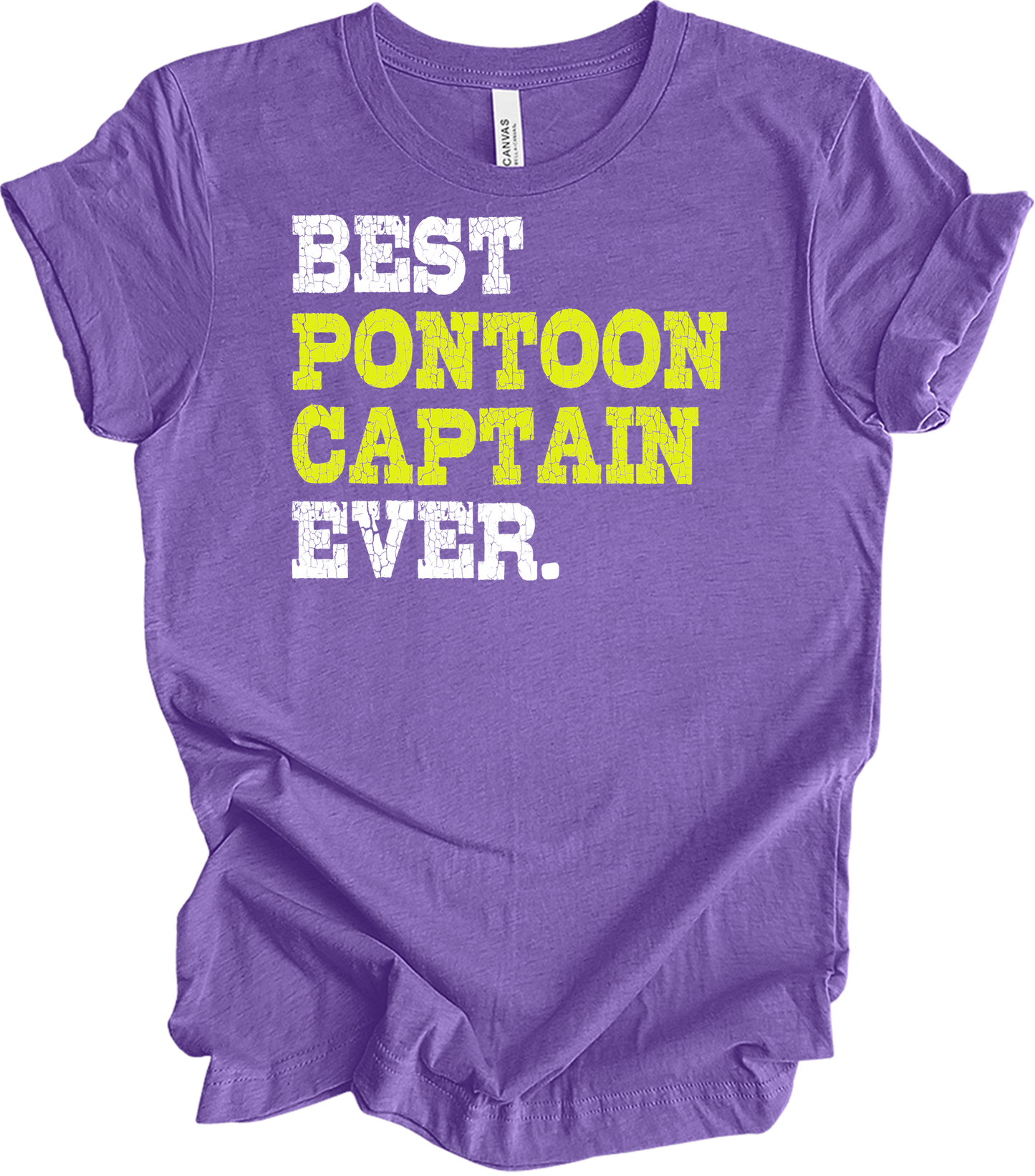 Best Pontoon Captain Ever T-Shirt in Heather Team Purple