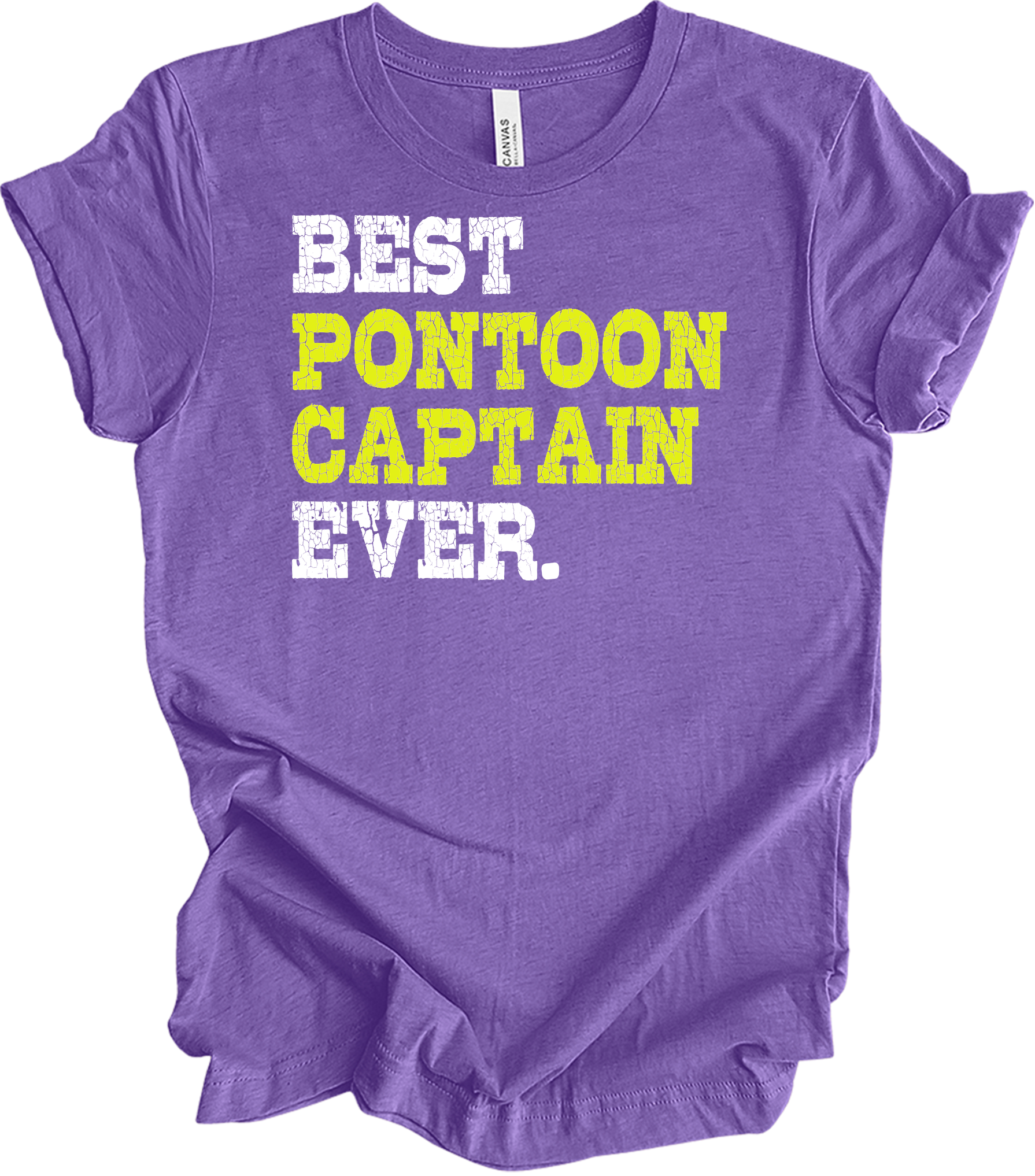 Best Pontoon Captain Ever T-Shirt in Heather Team Purple