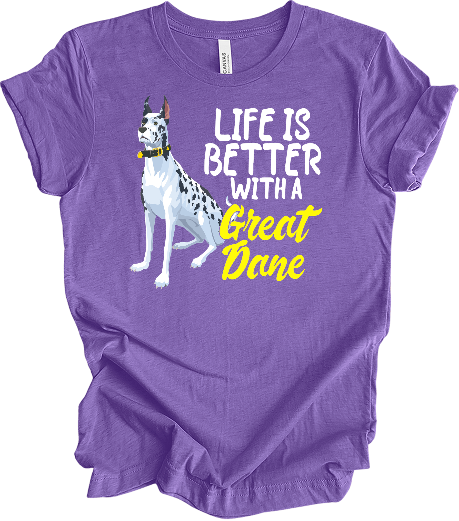 Great Dane Mom - Dog Lover Gift T-Shirt in Heather Team Purple
