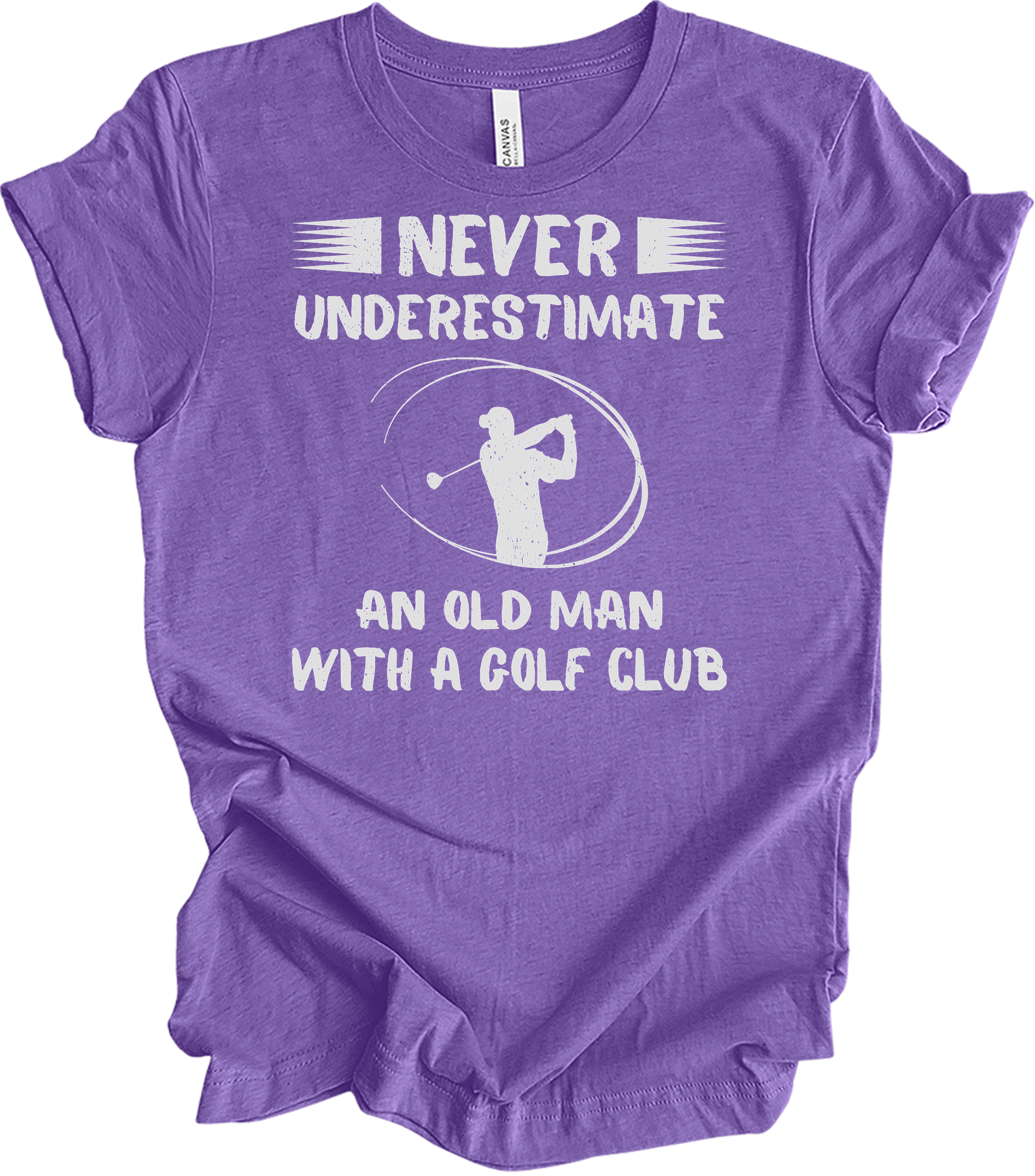 Old Man Golf Club T-Shirt in Heather Team Purple