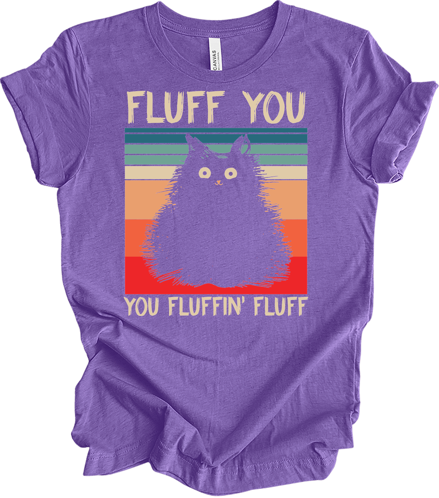 Fluff You You Fluffin' Fluff T-Shirt in Heather Team Purple