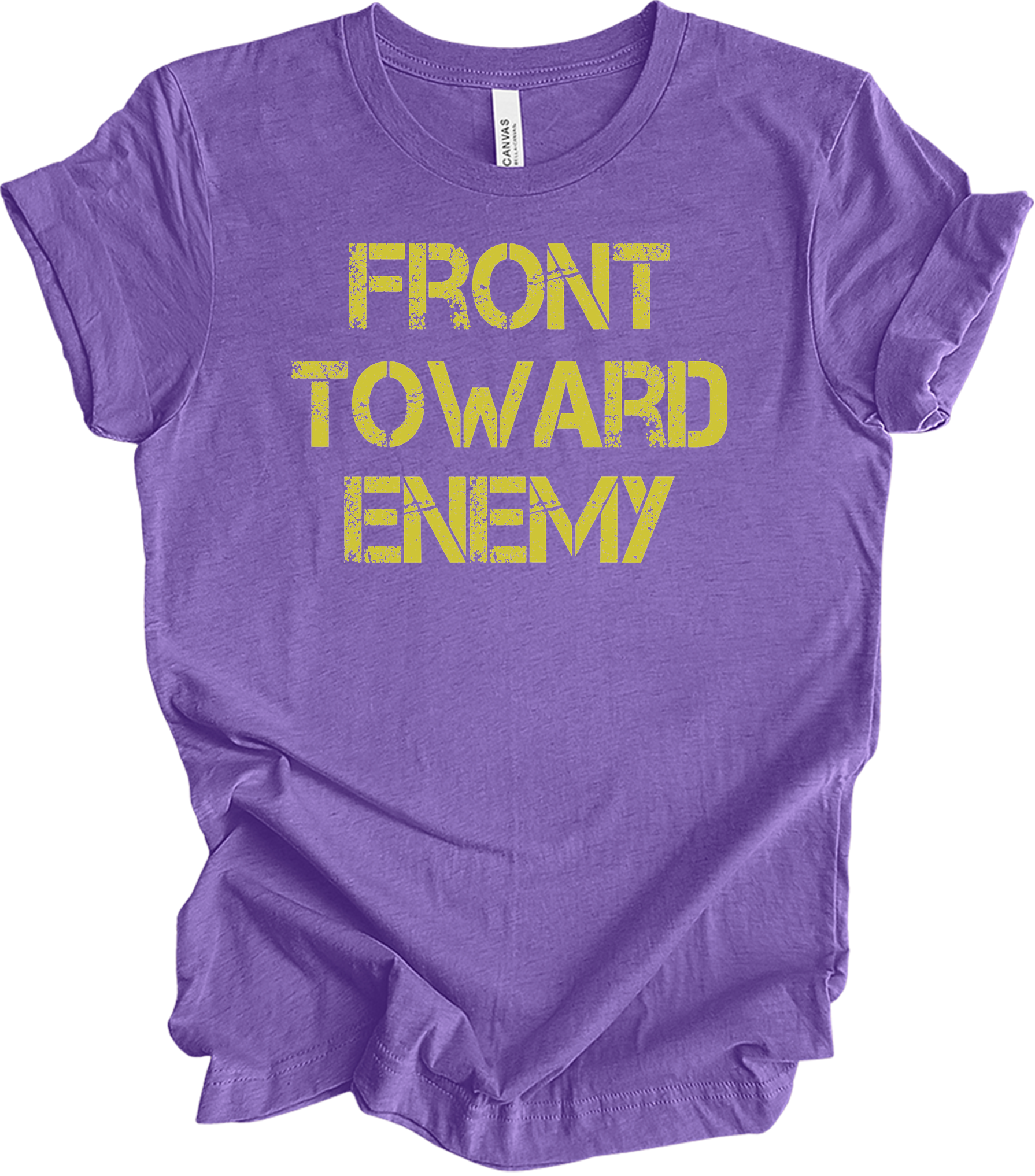 Front Toward Enemy T-Shirt in Heather Team Purple