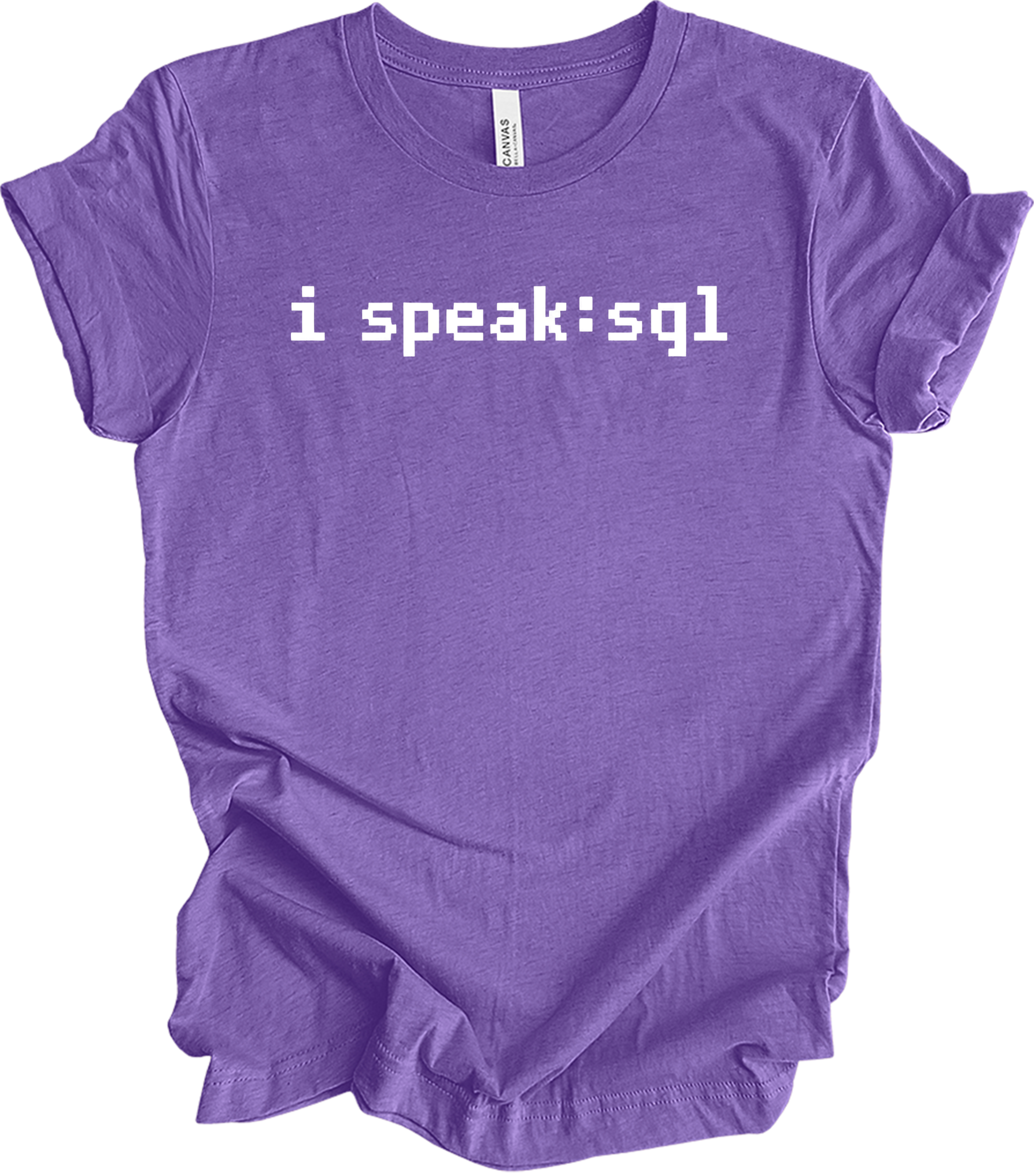 I'm Speaking SQL T-Shirt in Heather Team Purple